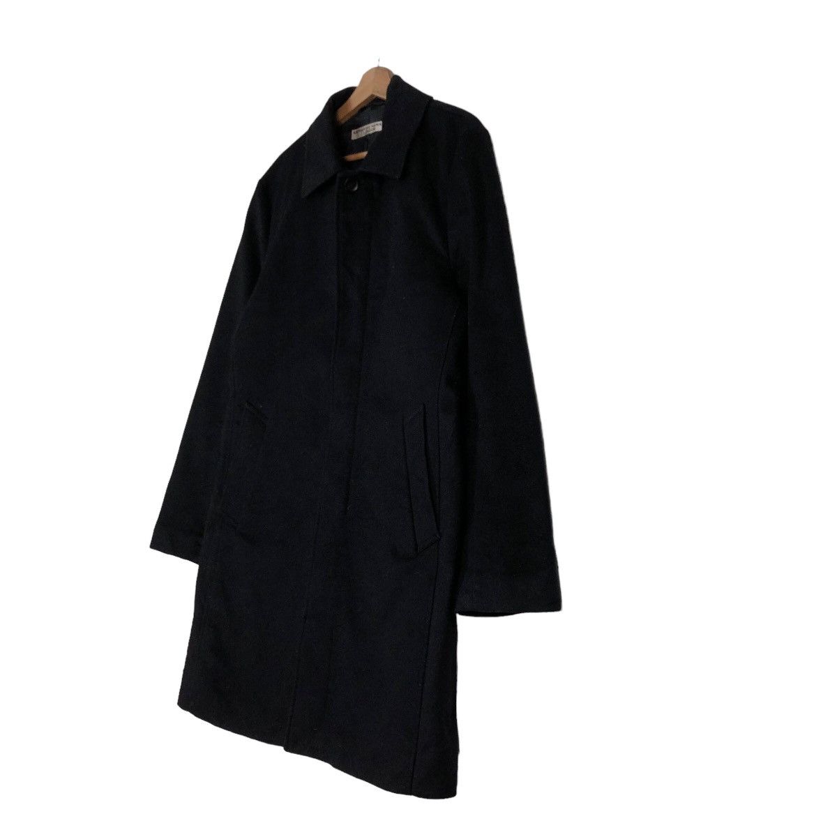 Japanese Brand 🔥Rich Black Long Jacket Katharine Hamnett Issey Miyake Size US XL / EU 56 / 4 - 2 Thumbnail