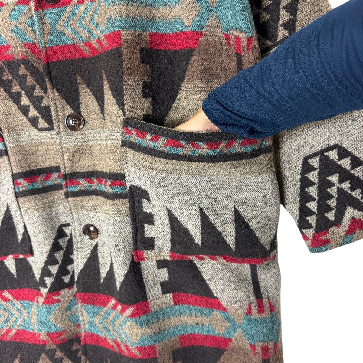 Japanese Brand Japanese Phenomenal Geometry Long Coat Size US L / EU 52-54 / 3 - 5 Thumbnail