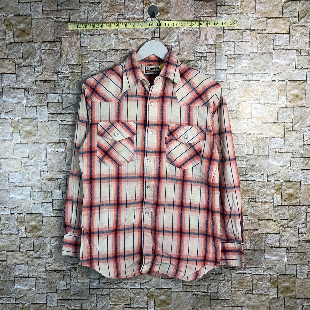 Edwin Edwin Pink checkered vintage japan Flannel #A247 Size US S / EU 44-46 / 1 - 1 Thumbnail