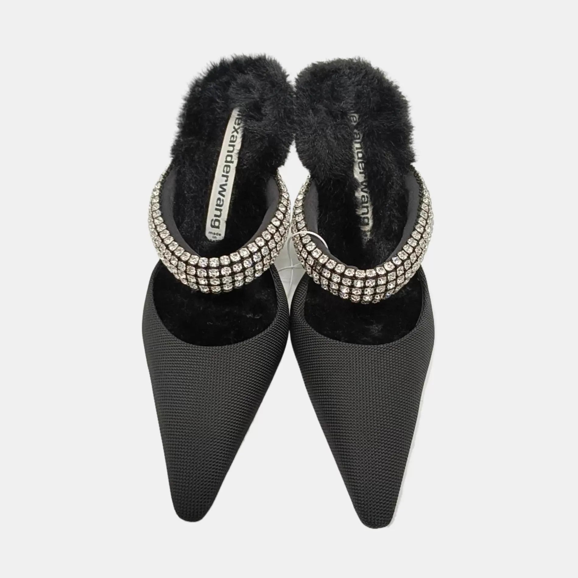 Alexander Wang Alexander Wang Rhinestone Pointed Toe Fur Heels EU 39 Size US 8.5 / IT 38.5 - 8 Thumbnail