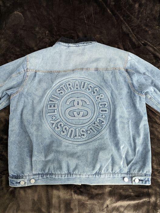 Stussy STÜSSY & LEVI’S® EMBOSSED TRUCKER JACKET Grailed
