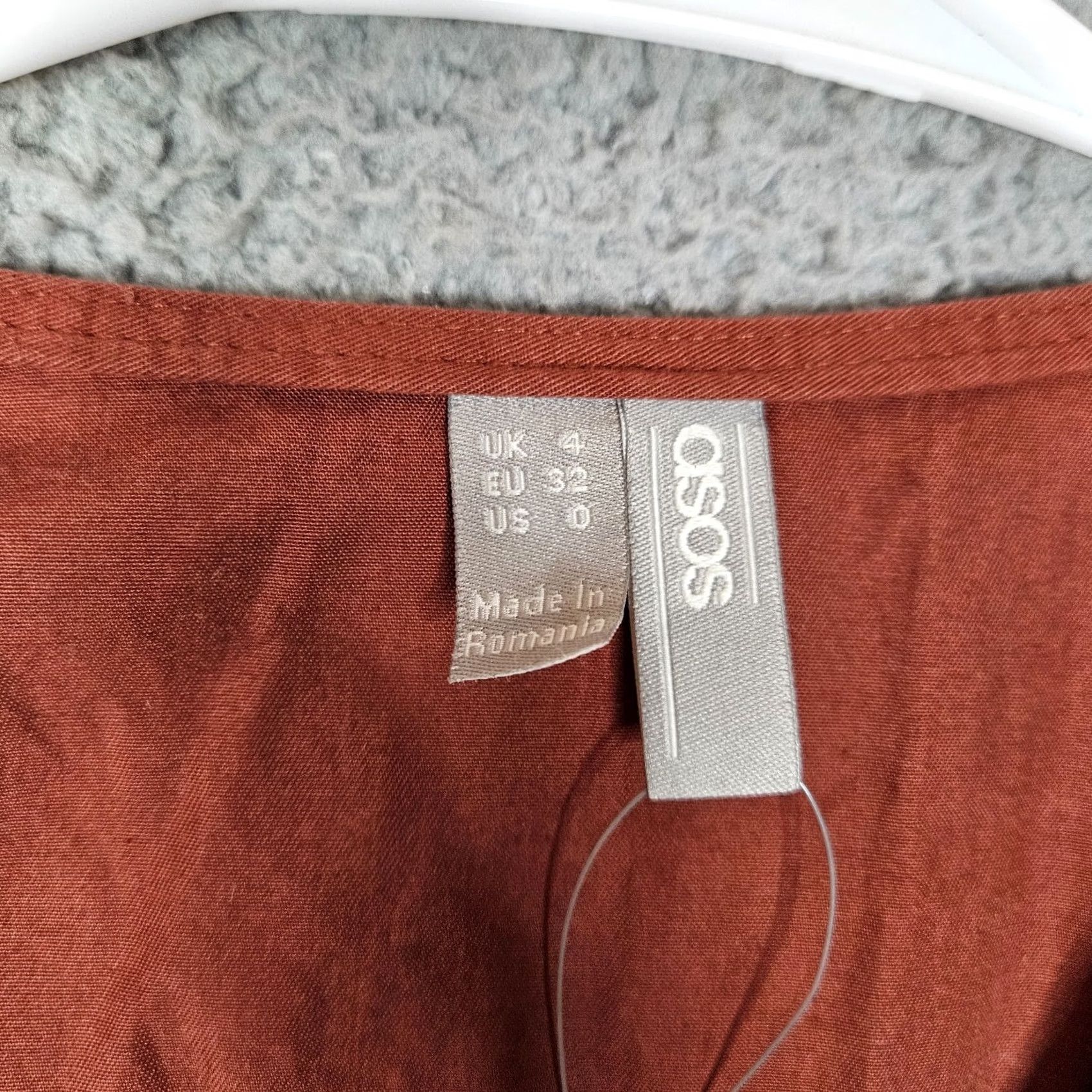 Asos ASOS Women’s Rust Utility Midi Dress Tie Waist Button Front Pockets XS US 0 Dress Size XS / US 0-2 / IT 36-38 - 8 Thumbnail