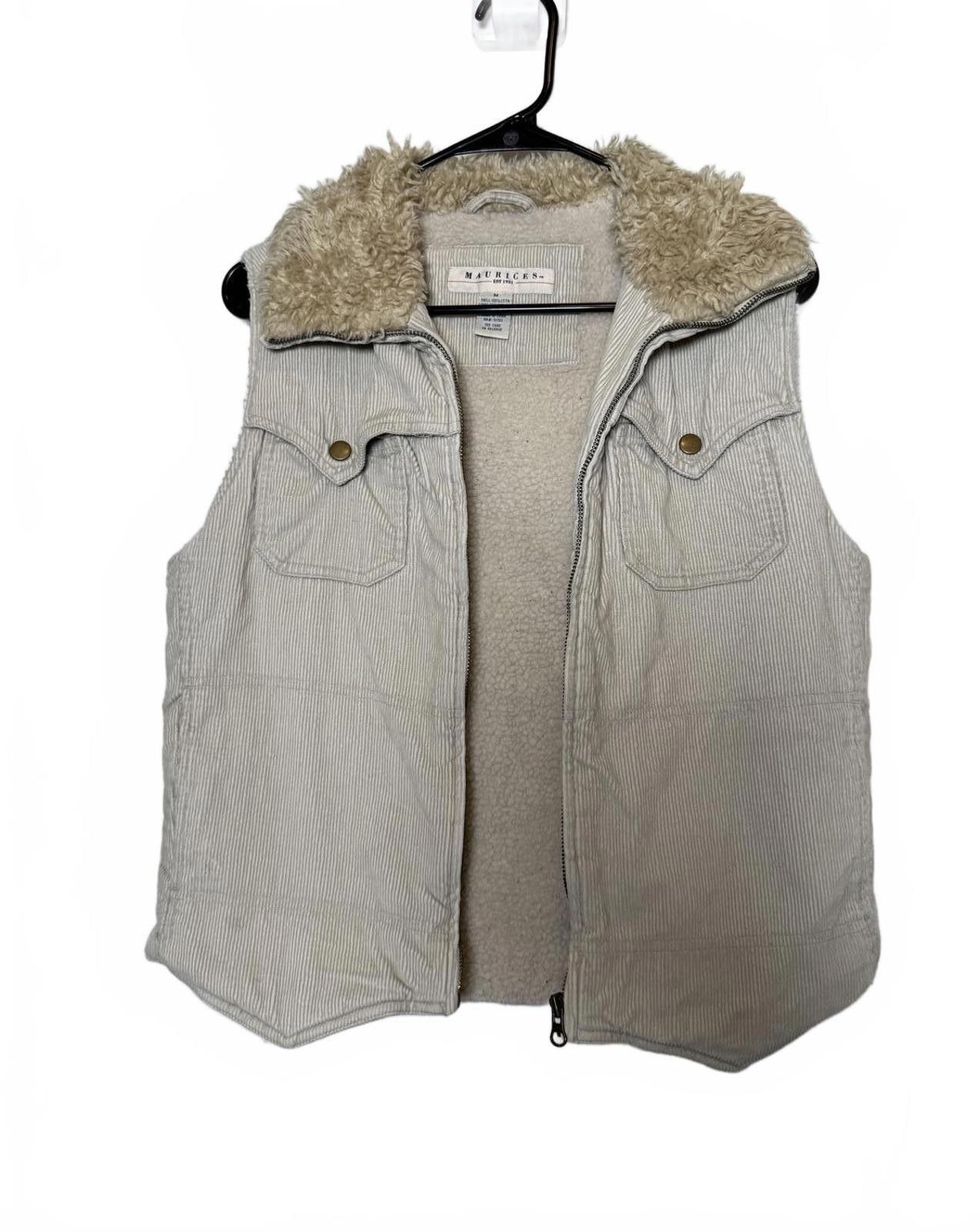 Other Women's Y2K Soft Grunge Corduroy Vest with Sherpa Collar Size M / US 6-8 / IT 42-44 - 1 Thumbnail
