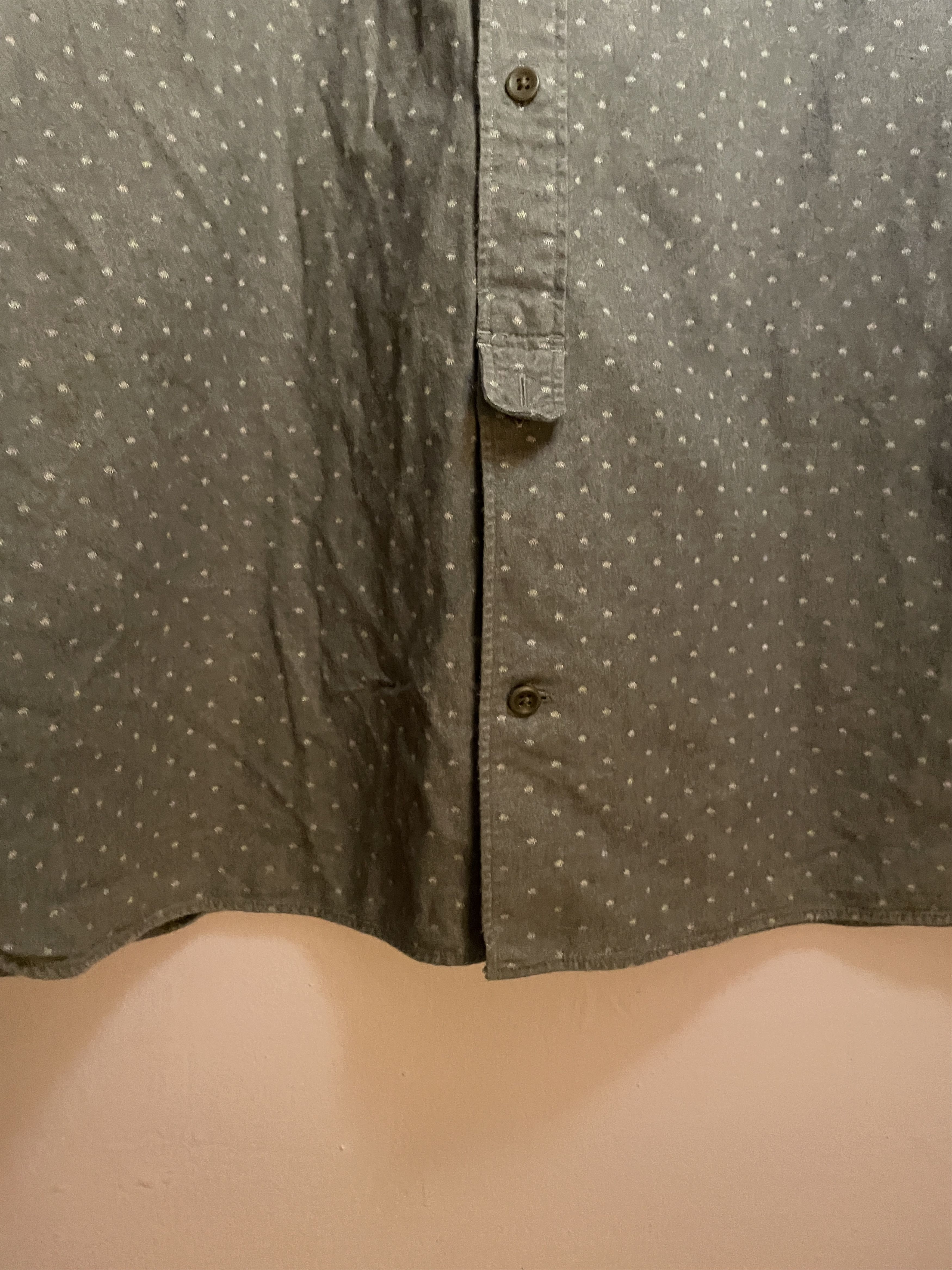 Allsaints Grey / White Dots button up Size US XL / EU 56 / 4 - 4 Thumbnail