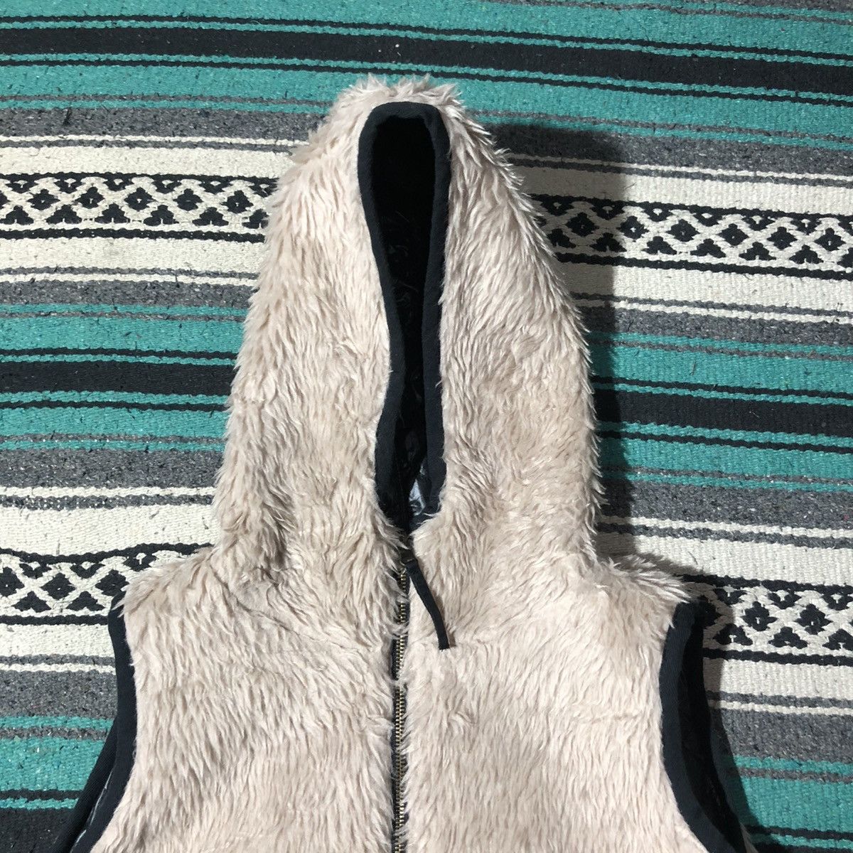 If Six Was Nine Journalier Reversible Puffer Fur Vest Hooded Size US L / EU 52-54 / 3 - 5 Thumbnail