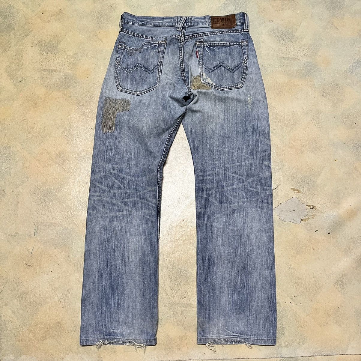 Edwin Edwin Exclusive Vintage Distressed Style Denim Jeans Size US 30 / EU 46 - 2 Thumbnail