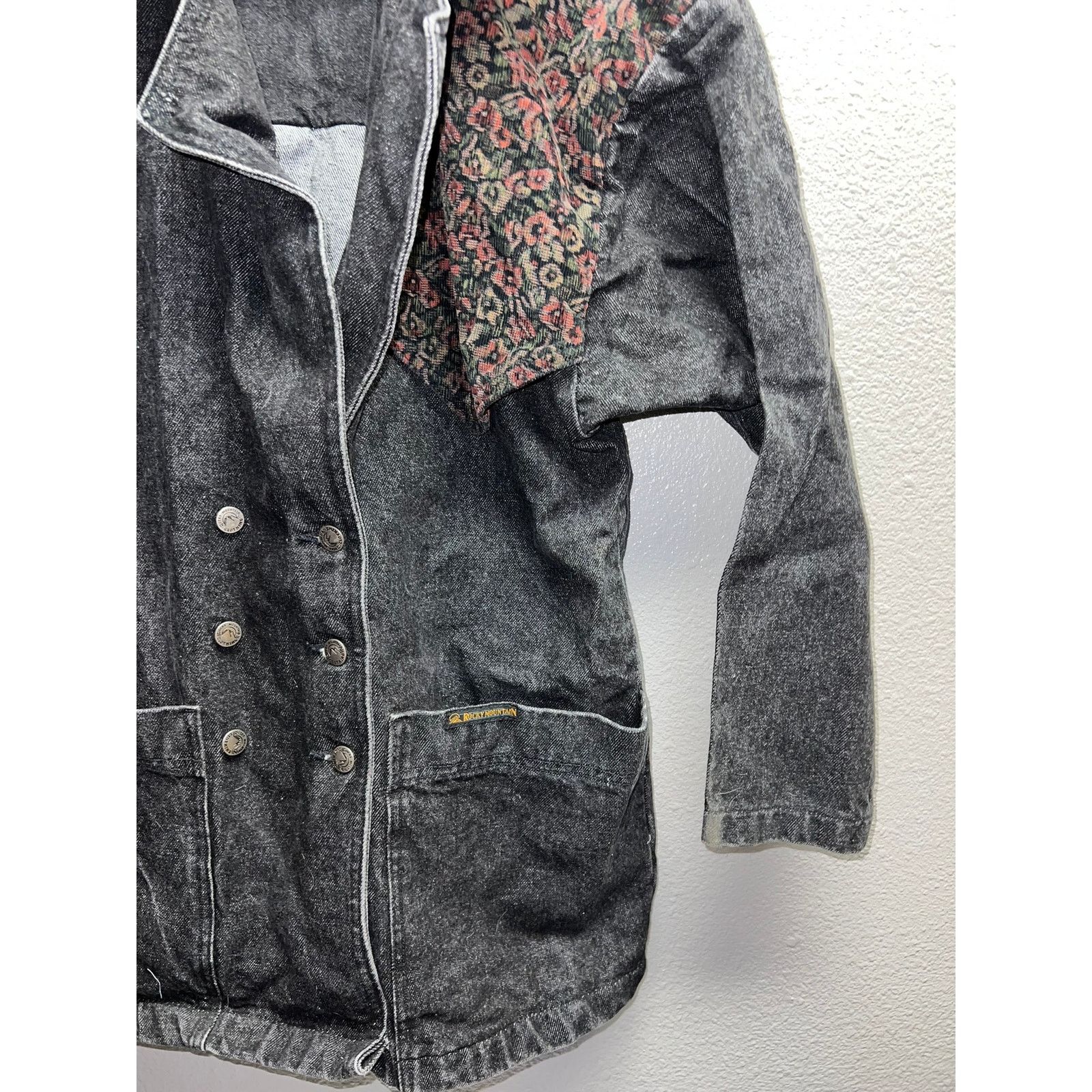 Vintage Vintage Rocky Mountain Denim Duster Coat Long Jacket Floral Size XL / US 12-14 / IT 48-50 - 4 Thumbnail