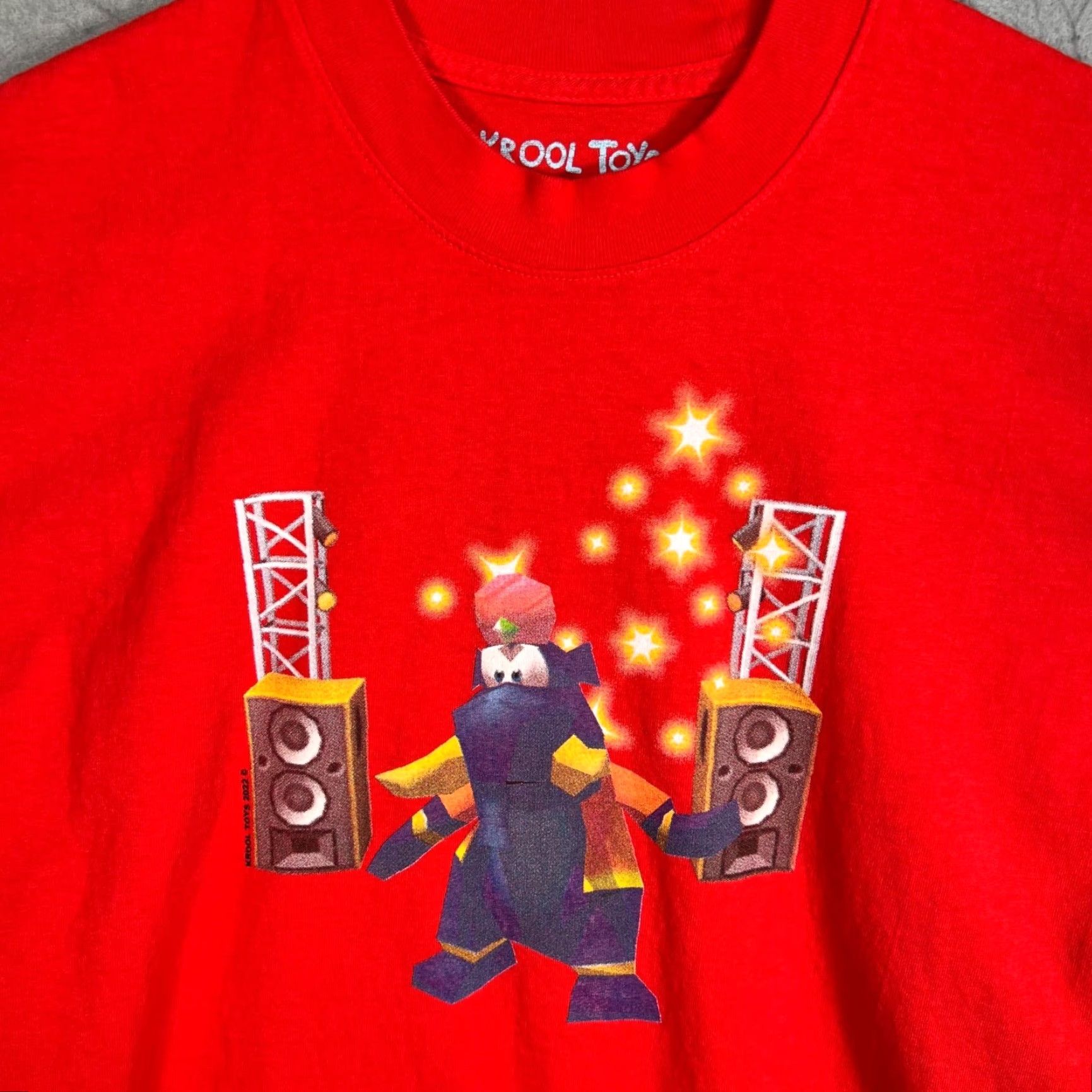Vintage Krool Toys Mens T-Shirt Red Graphic Cartoon Design Short Sleeve Crew Neck M Medium Shirt Mens Red Graphic T Shirt Krool Toys Size US M / EU 48-50 / 2 - 4 Thumbnail