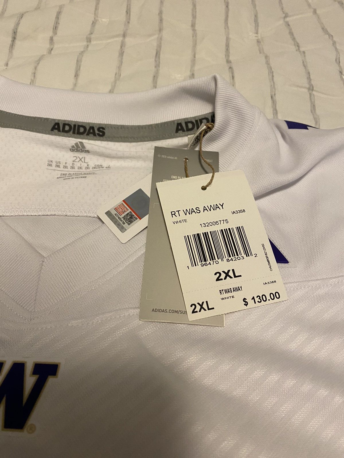 Adidas Adidas University of Washington Football Off-Field Jersey Size US XXL / EU 58 / 5 - 9 Thumbnail
