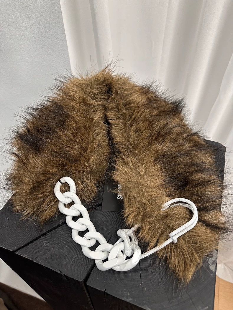 Raf Simons Fur Chain Neck Wrap-2505