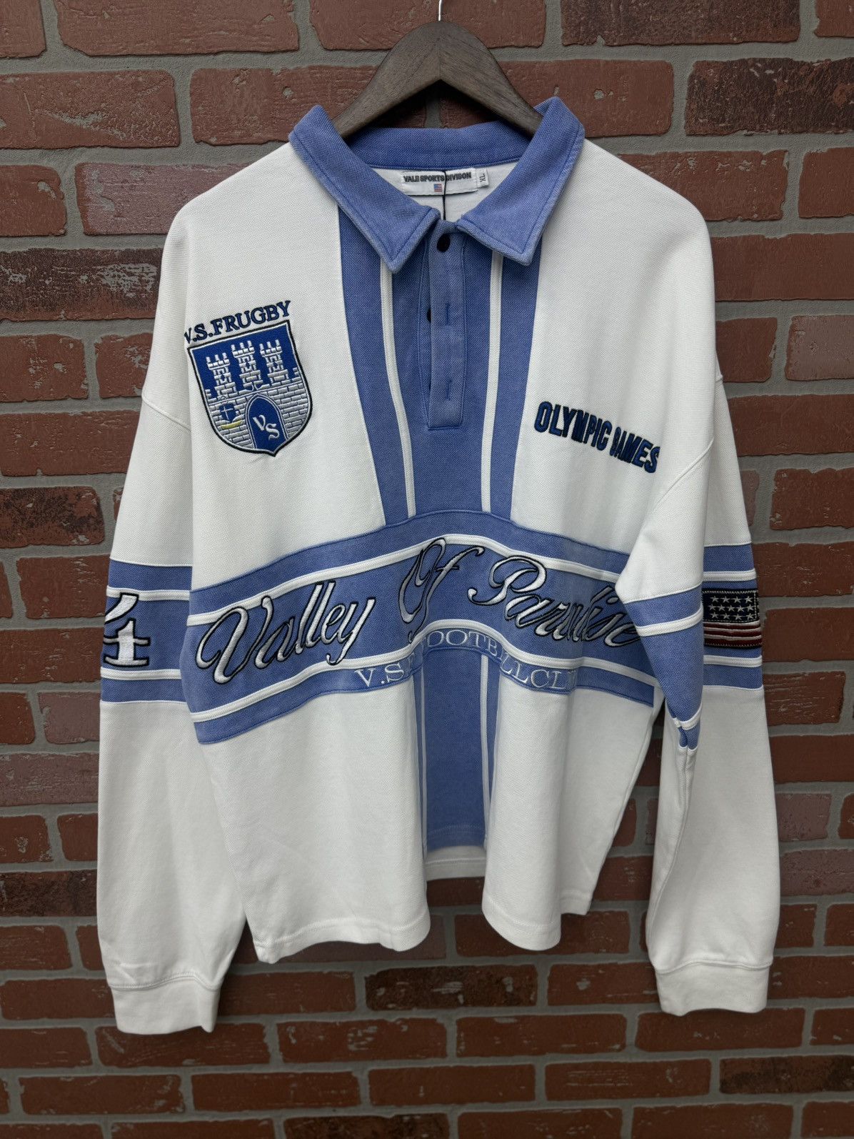 Vale Valley Polo Blue Long Sleeve Shirt Size XL (NEW) Size US XL / EU 56 / 4 - 1 Thumbnail