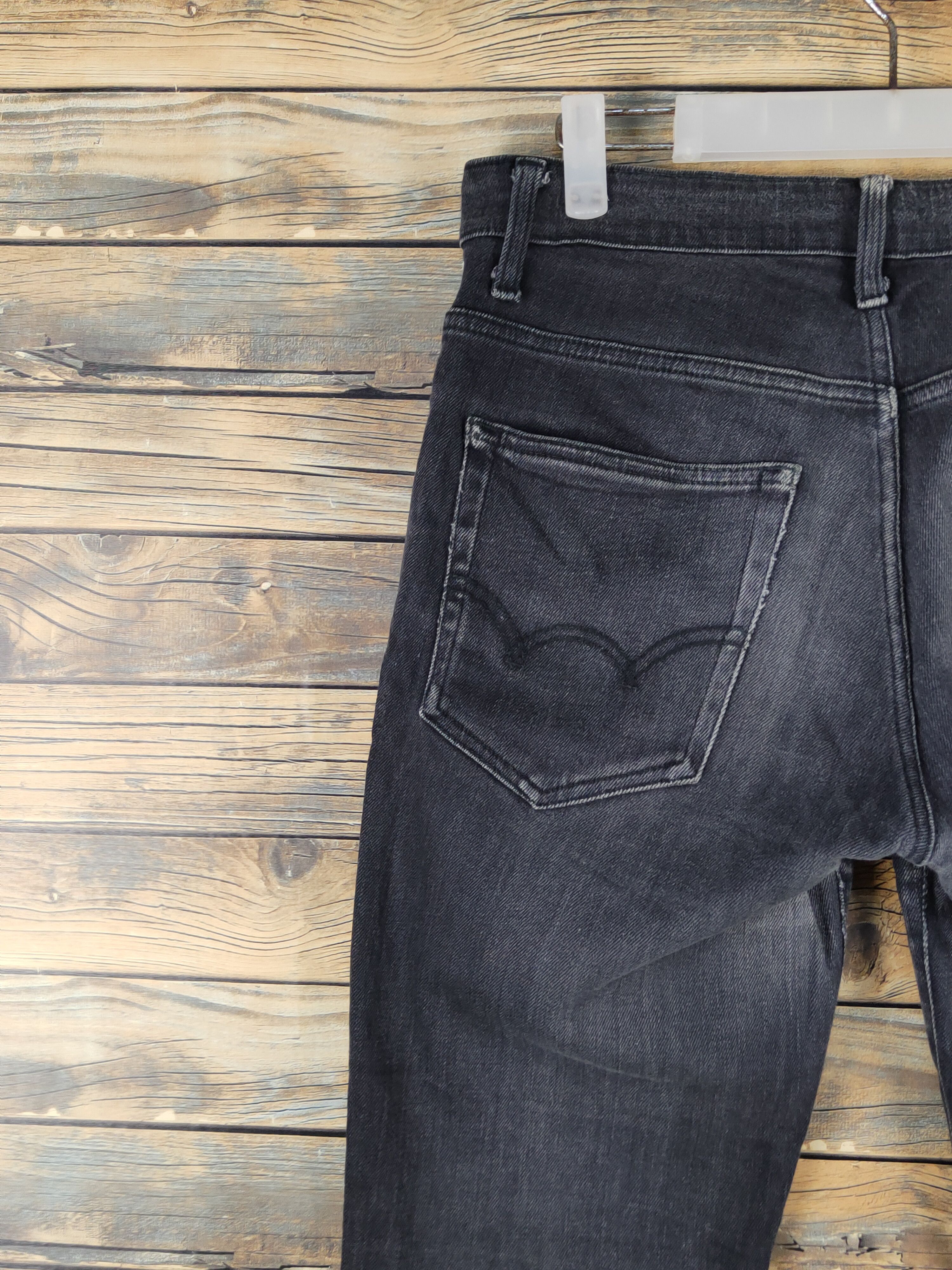 Edwin Edwin Black Distressed Ripped denim Jeans #W1305 Size US 31 - 9 Thumbnail