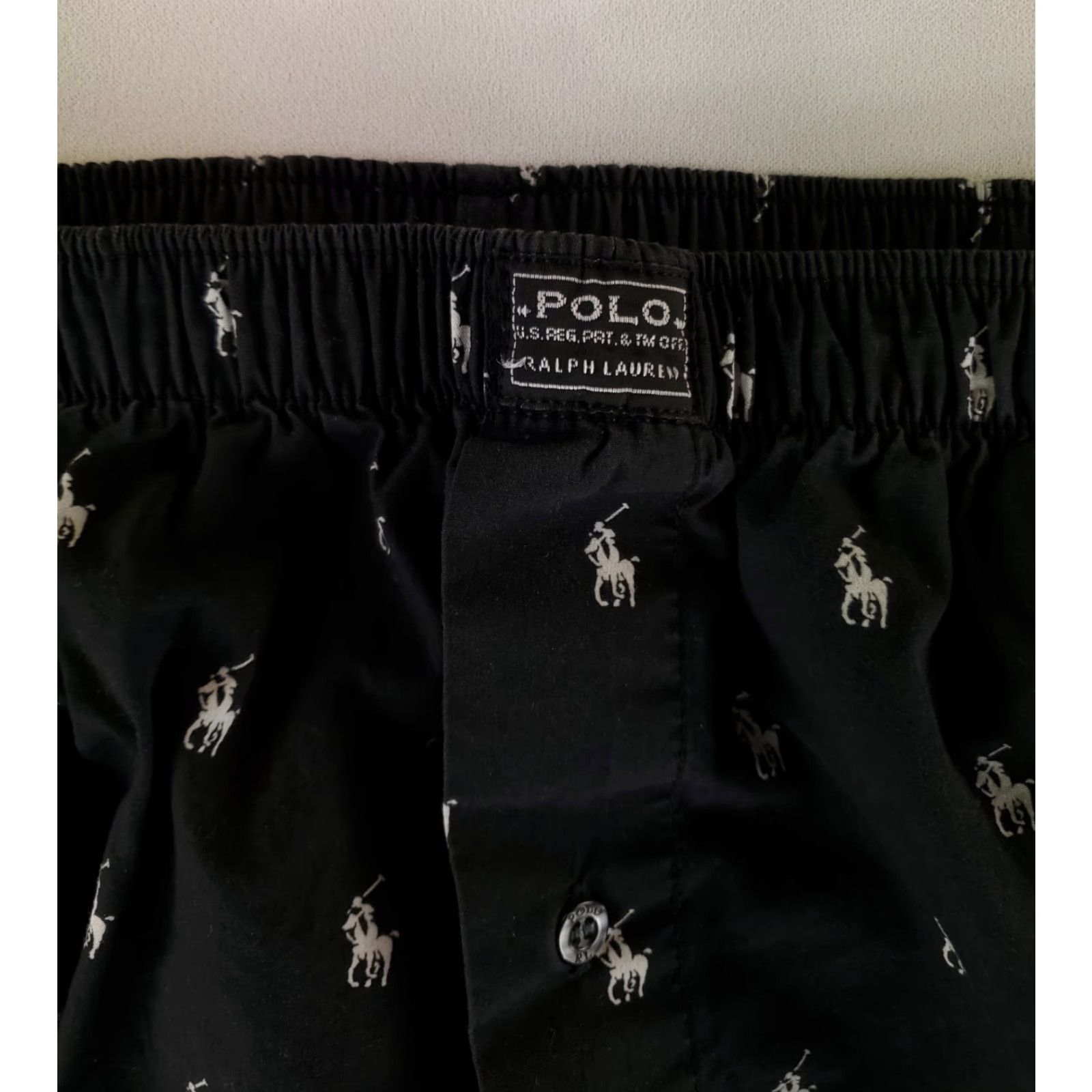 Polo Ralph Lauren Polo Ralph Lauren Lounge Pants AOP Sleepwear Black White Pony Mens XL Size US XL / EU 56 / 4 - 2 Thumbnail