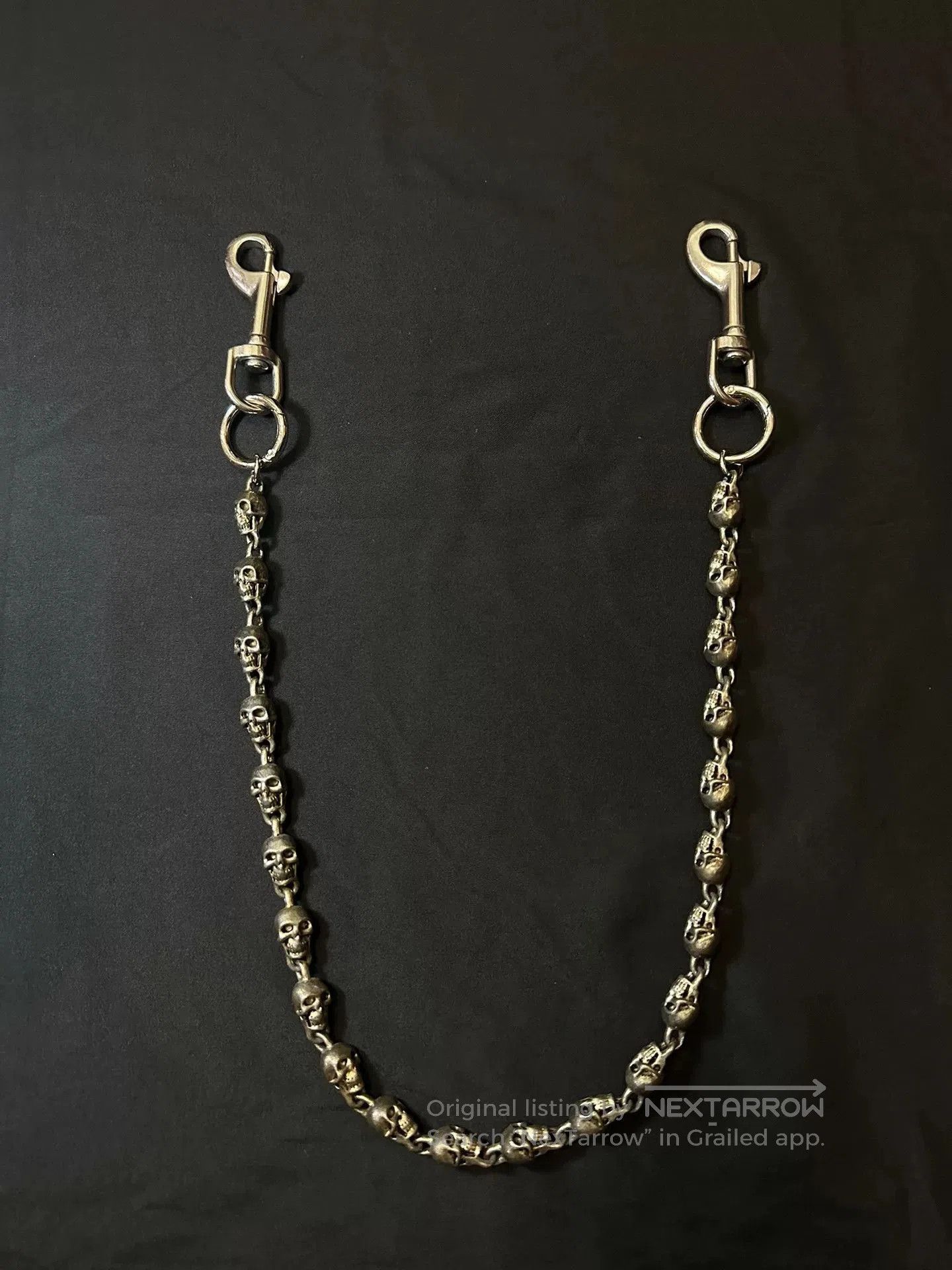 Vintage vintage skull chain key wallet belt. Size ONE SIZE - 1 Thumbnail