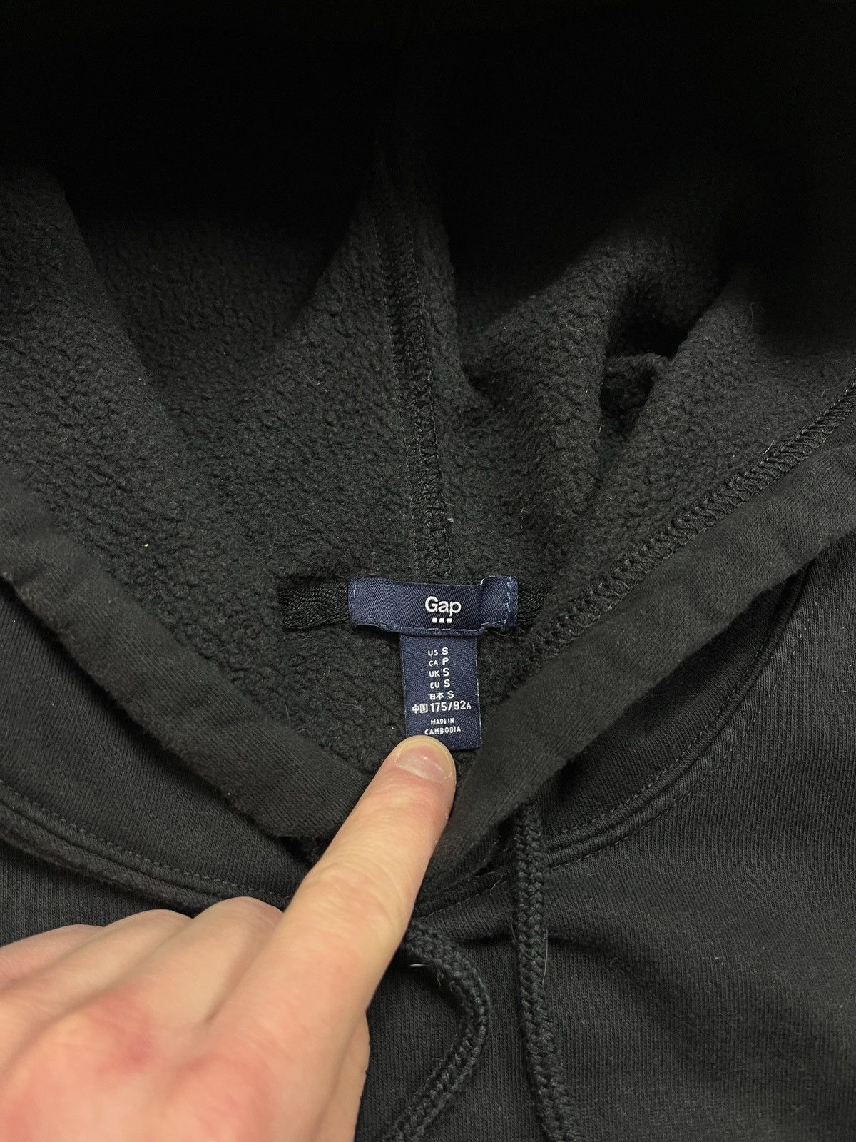 Gap × Vintage Gap Big Embroidered Logo Hoodie Black Y2K Streetwear Hype Size US S / EU 44-46 / 1 - 7 Thumbnail