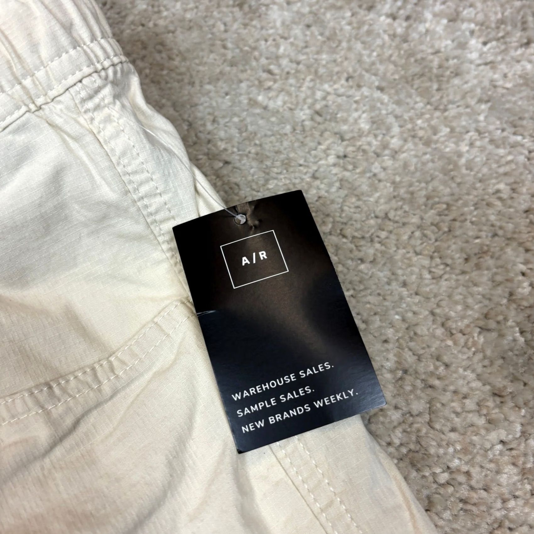 Vintage BYLT Weekender Ripstop Drawstring Pants Men's Medium Minimalist Casual Cream Size US 31 - 7 Thumbnail
