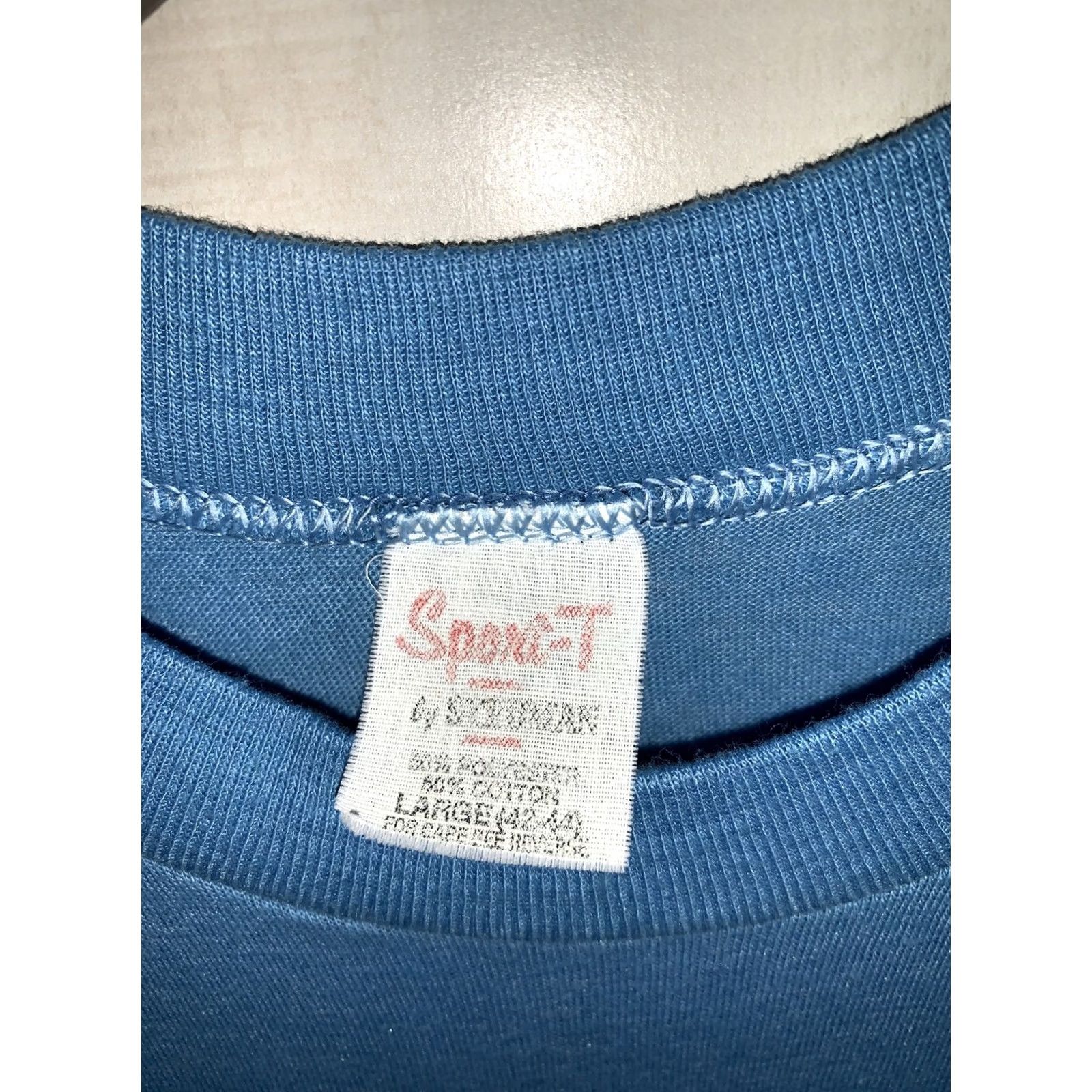 Vintage Vintage Sport T By Stedman Alaska Blue Graphic Single Stitch USA Made Shirt Lrg Size US L / EU 52-54 / 3 - 4 Thumbnail