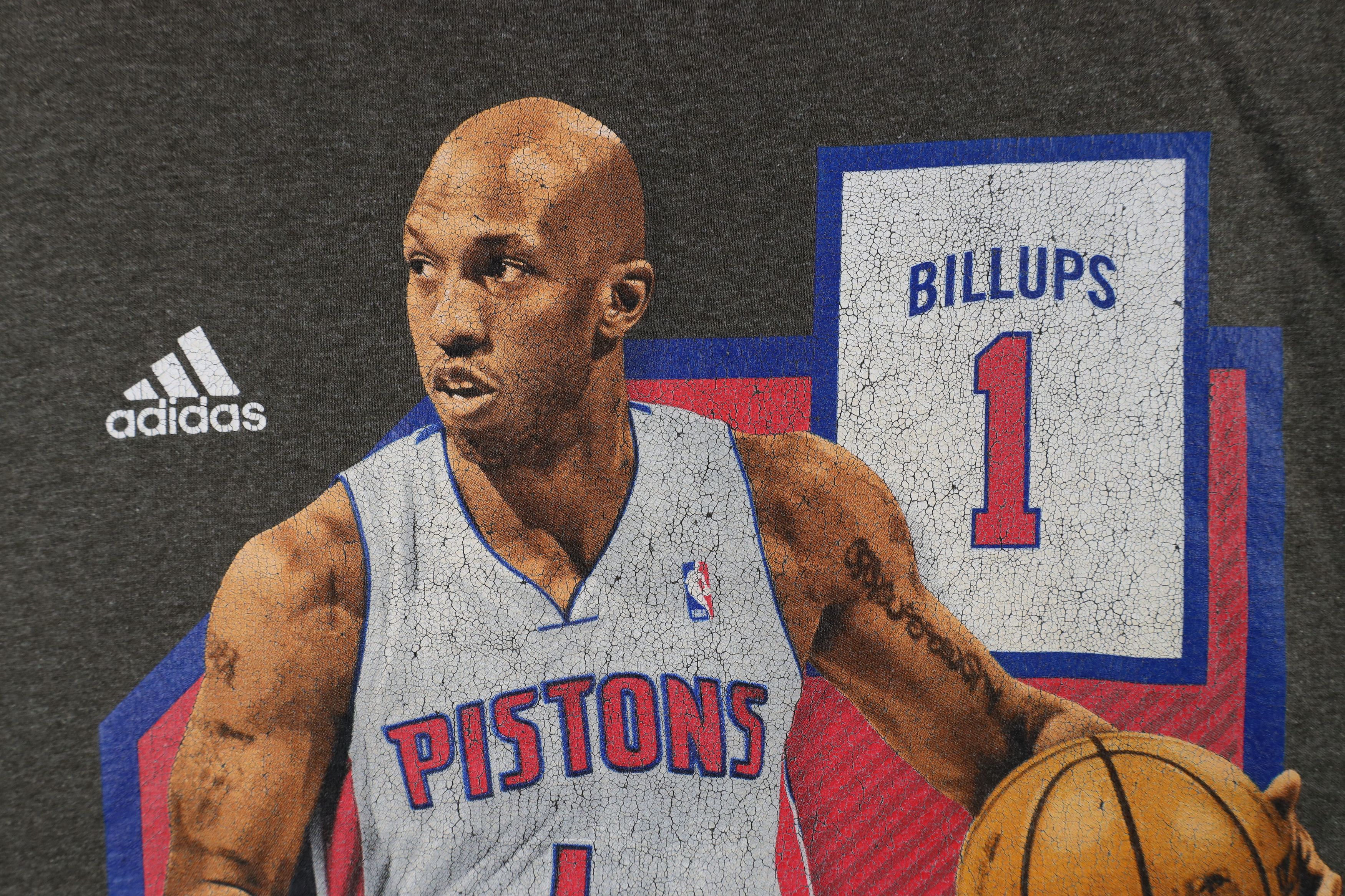 Adidas × Vintage Vintage Y2K Adidas Detroit Pistons Basketball T-Shirt Size US L / EU 52-54 / 3 - 5 Thumbnail
