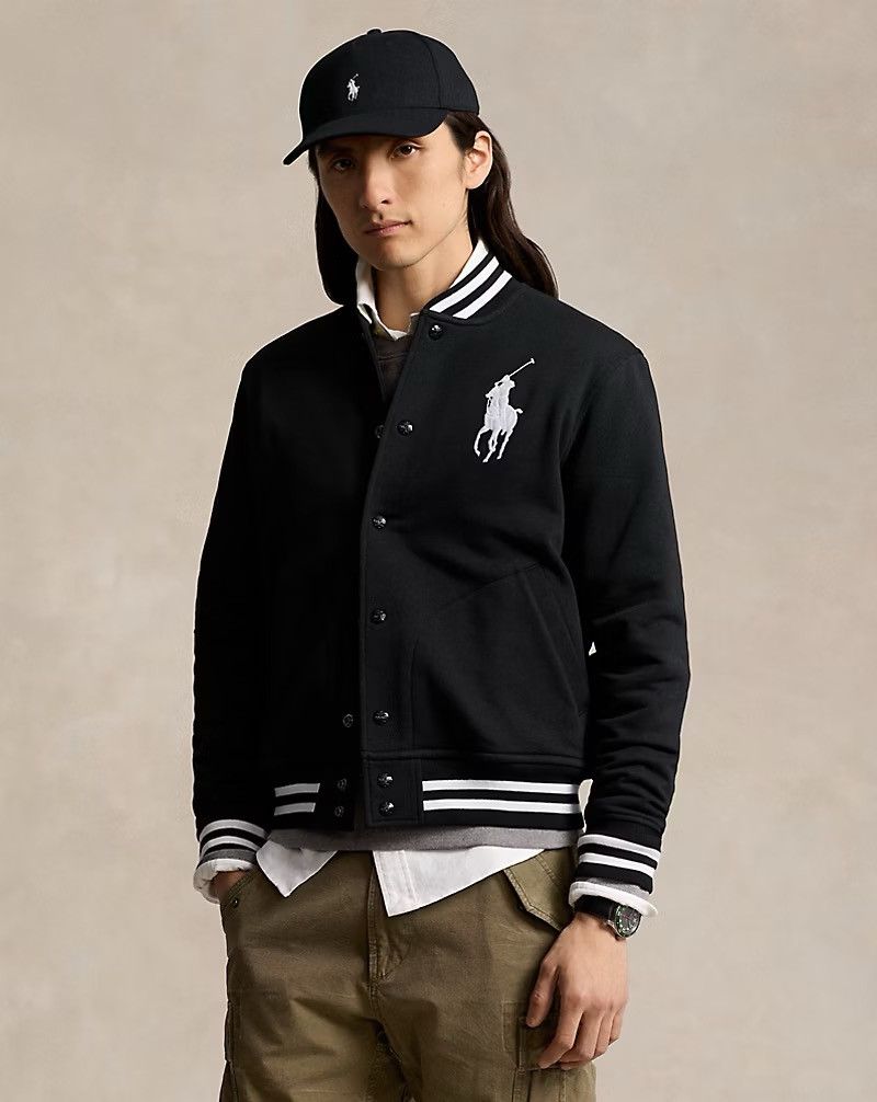 Polo Ralph Lauren Polo Ralph Lauren Big Pony Fleece Baseball Jacket Black XL Size US XL / EU 56 / 4 - 2 Thumbnail