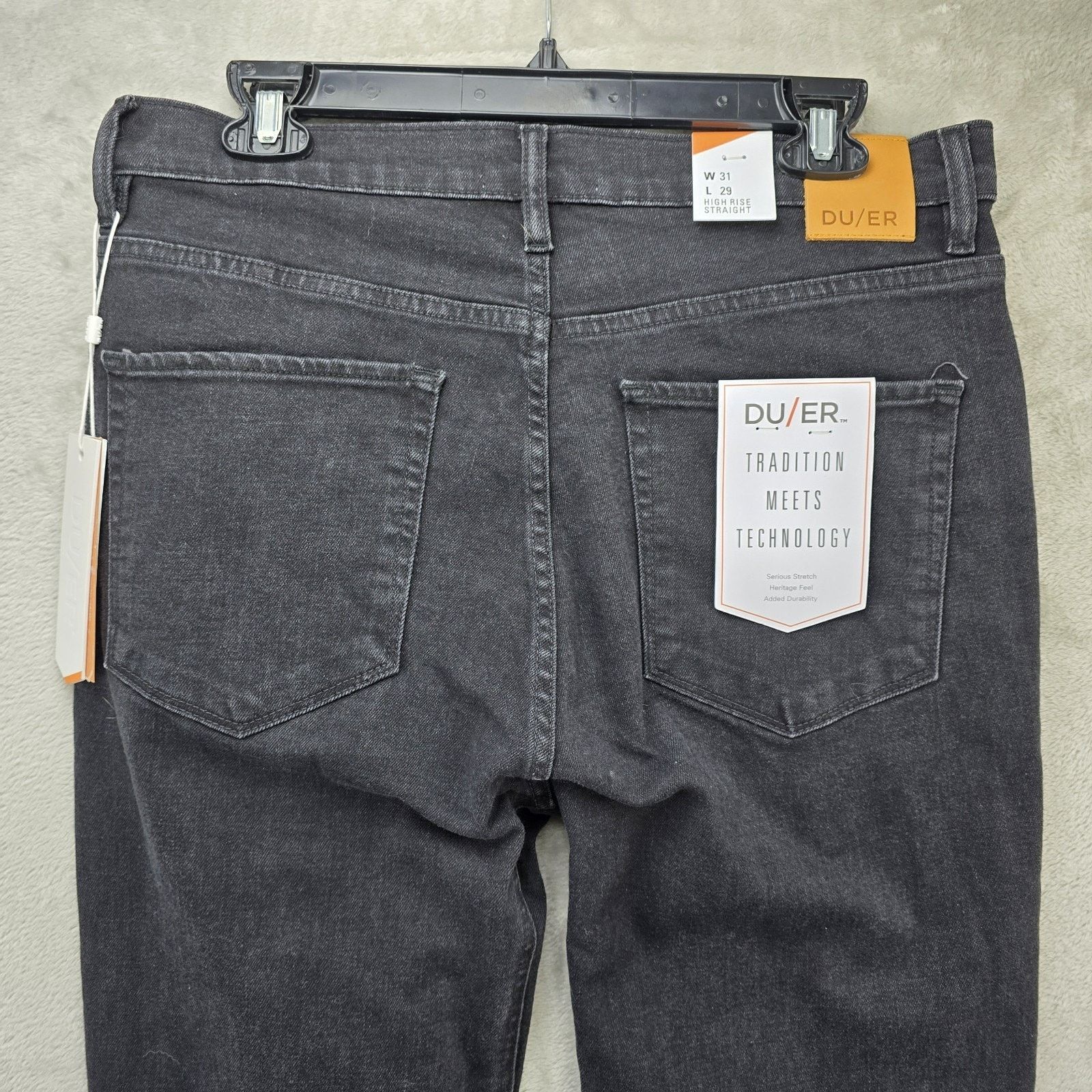 DUER DU/ER Duer Mens Jeans Performance Denim High Rise 31x28 Size US 31 - 11 Thumbnail
