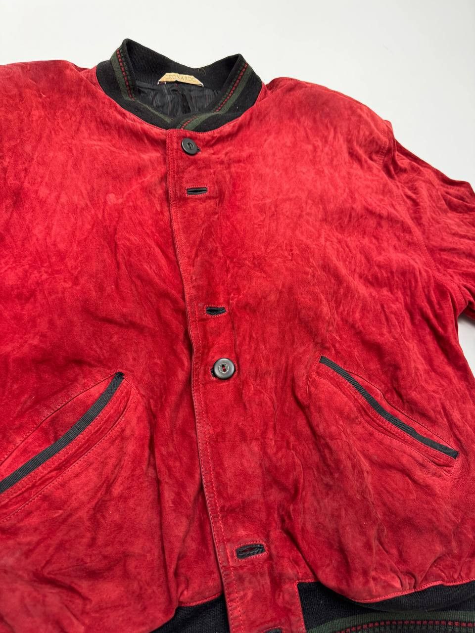 Vintage vintage men's suede bomber jacket Size US L / EU 52-54 / 3 - 3 Thumbnail