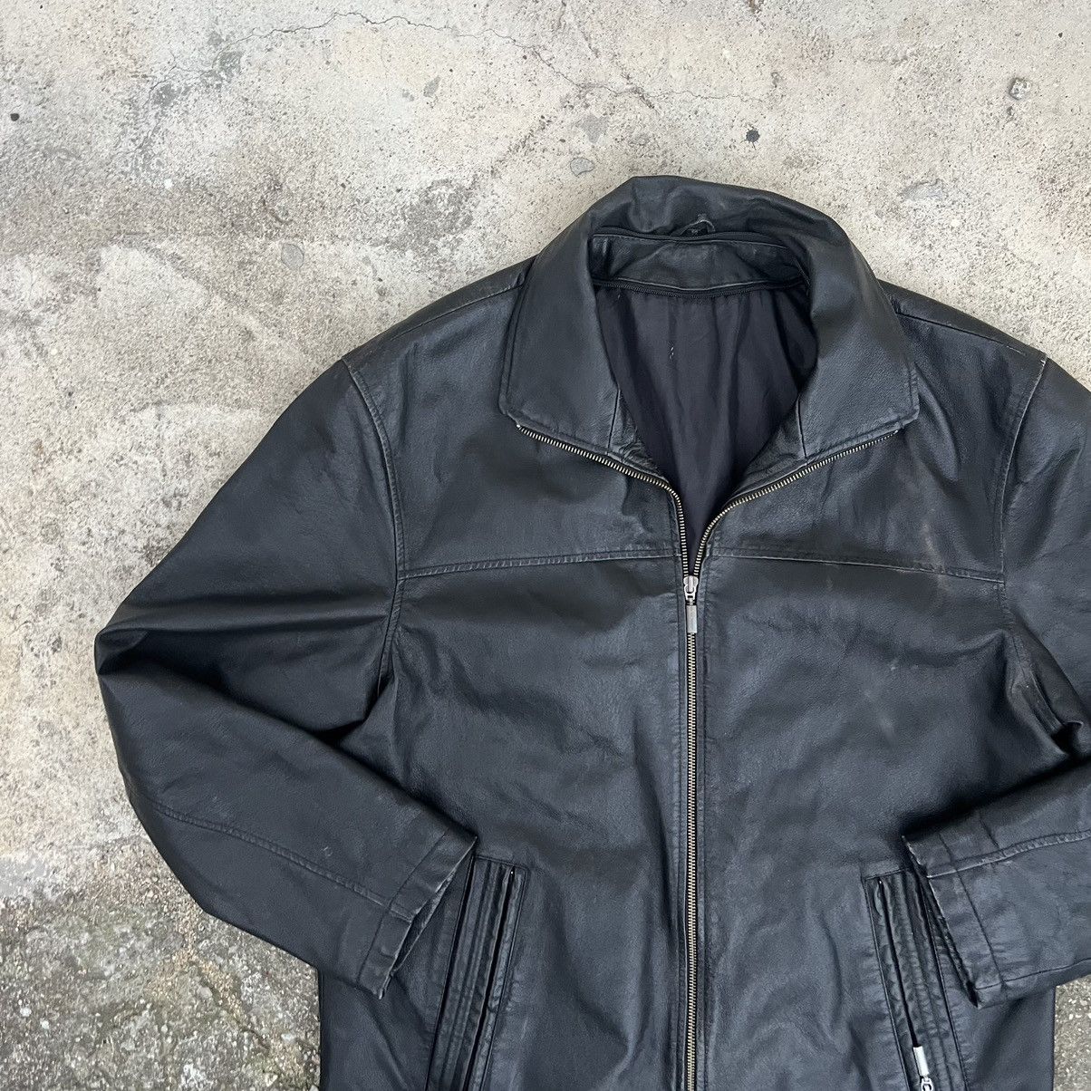 Leather × Vintage Vintage Genuine Real Leather Jacket High Quality Rock Punk Size US XL / EU 56 / 4 - 3 Thumbnail
