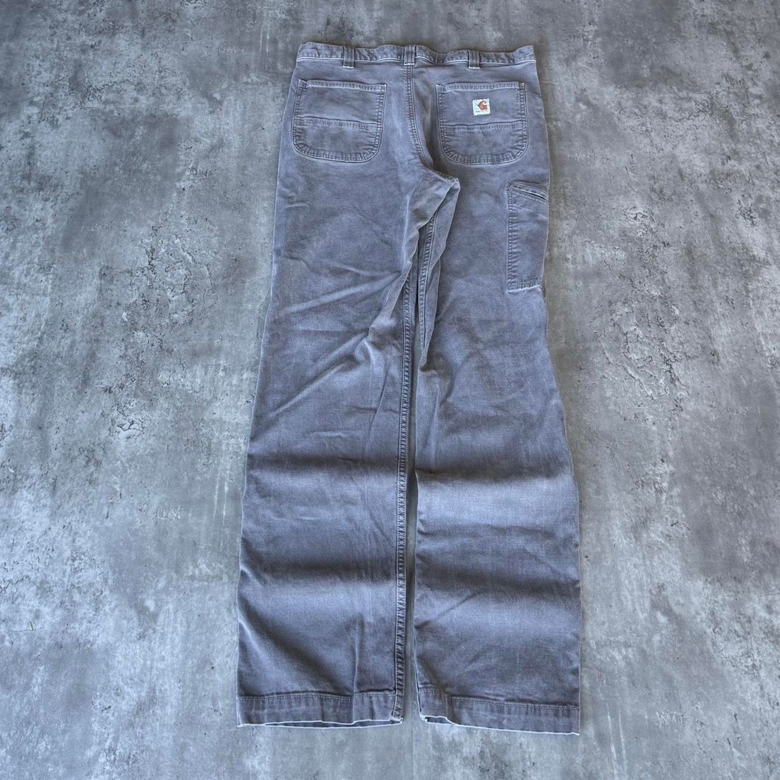 Carhartt × Carhartt Wip × Vintage Vintage Y2K Carhartt Wolf Grey Technical Carpenter Pants Size US 34 / EU 50 - 1 Thumbnail