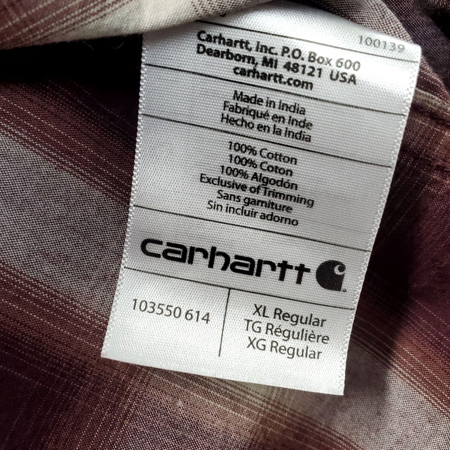 Carhartt Carhartt Workwear Shirt Mens XL Multicolor Plaid Button-Down Short Sleeve Relaxed Fit Chest Pocket Size US XL / EU 56 / 4 - 6 Thumbnail