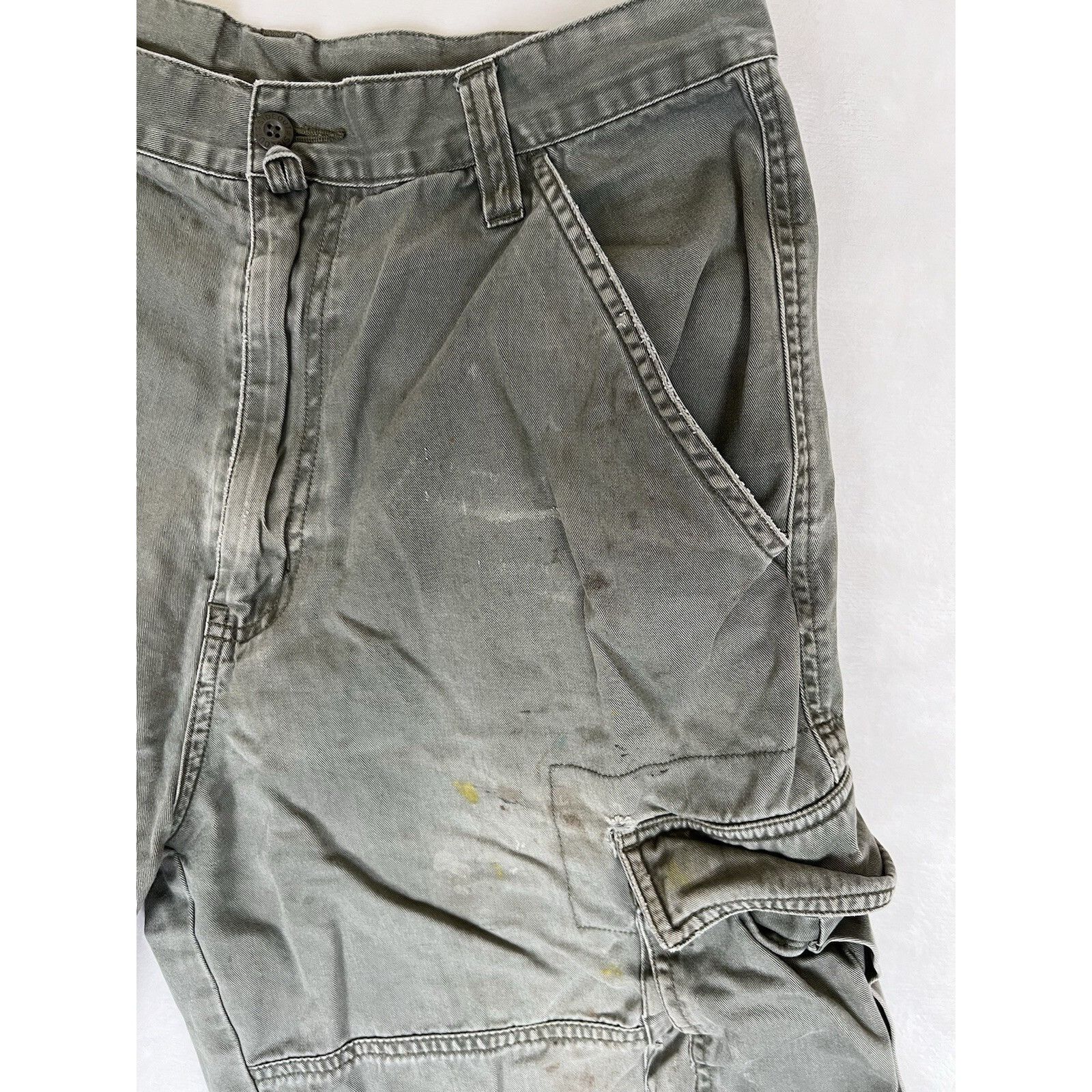 Sideout Vintage Sideout Cargo Shorts Size 32 Green Thrashed Surf Gru Size US 32 / EU 48 - 4 Thumbnail