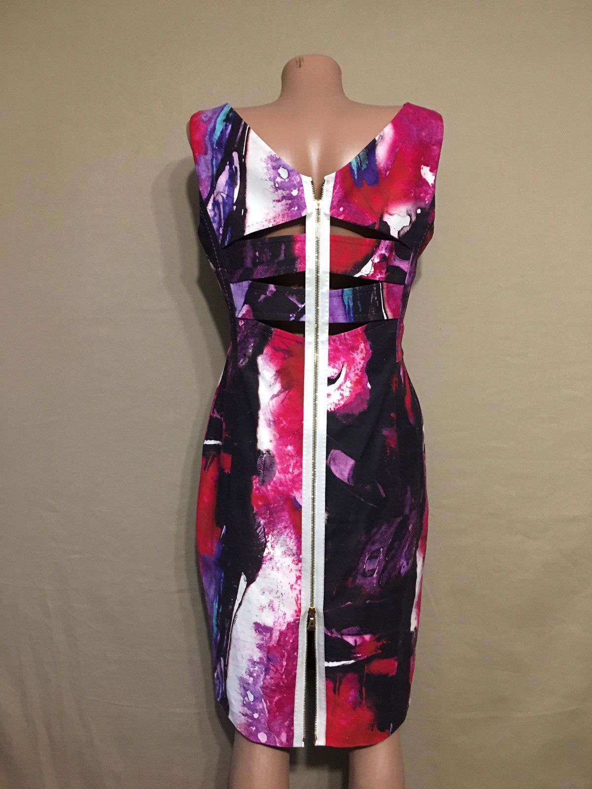Escada ESCADA Delphi Fantasy Cotton Dress Size EU 38 Size S / US 4 / IT 40 - 8 Thumbnail