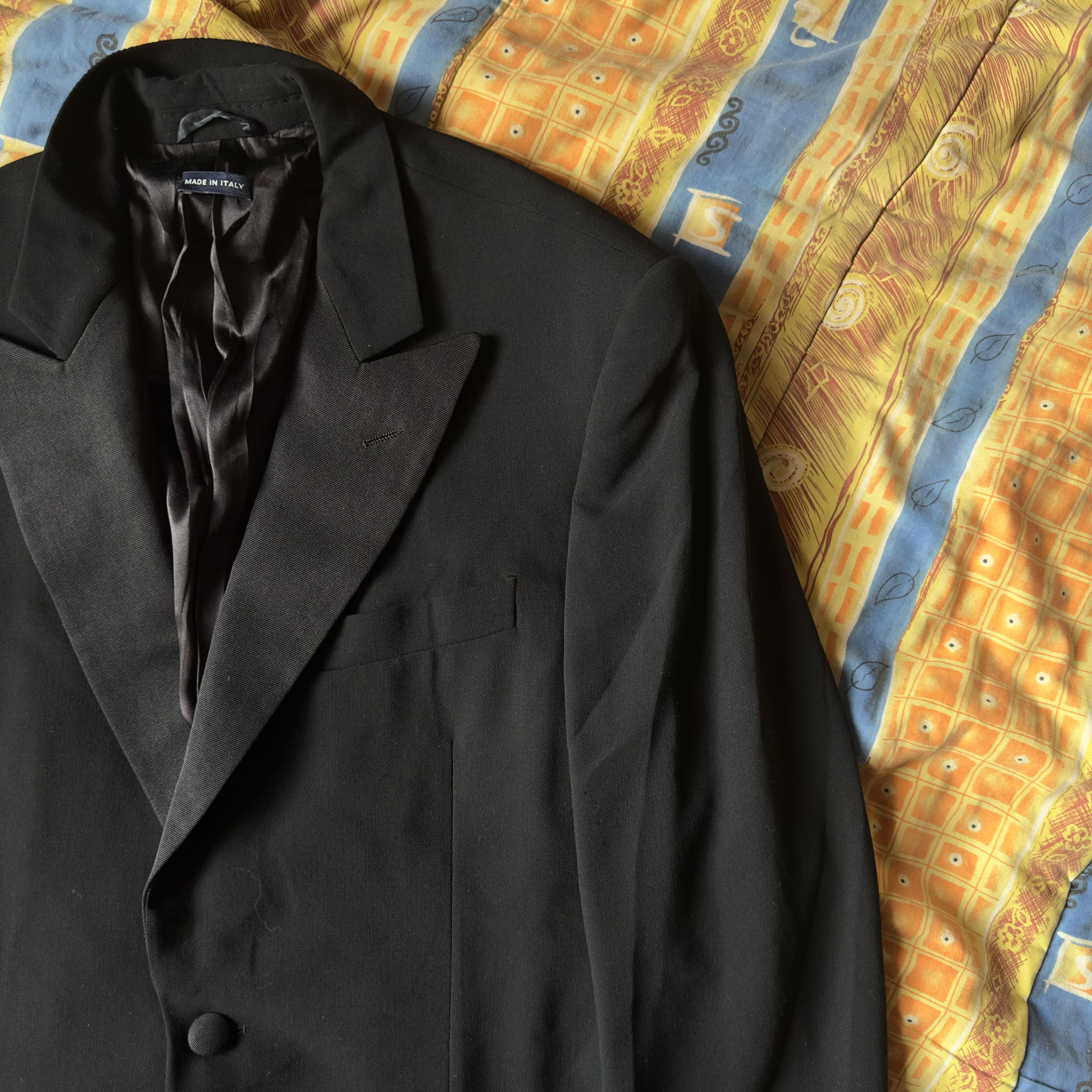 Giorgio Armani Giorgio Armani Classico Black Blazer Silk Wool Jacket Size 48R - 4 Thumbnail