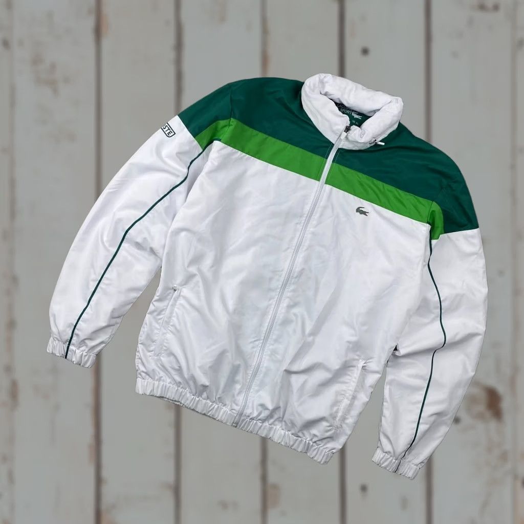 Lacoste Lacoste Sport Jacket Windbreaker Men XL White Zip Casual Size US XL / EU 56 / 4 - 1 Thumbnail