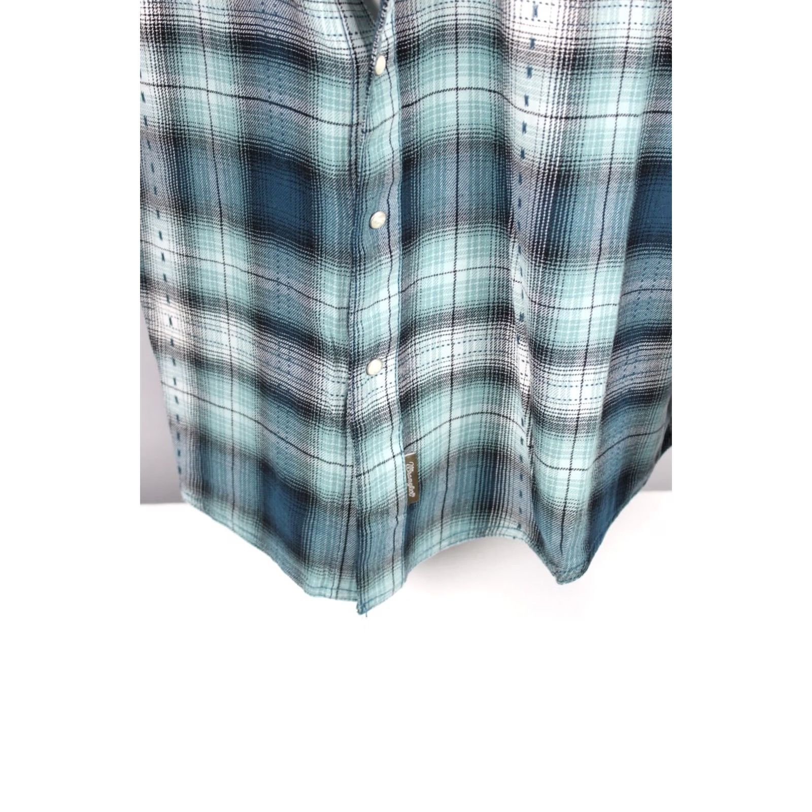 Wrangler VINTAGE Wrangler Retro Premium Men's Western Snap Shirt Long Sleeve XXL Blue Plaid Size US XXL / EU 58 / 5 - 5 Thumbnail