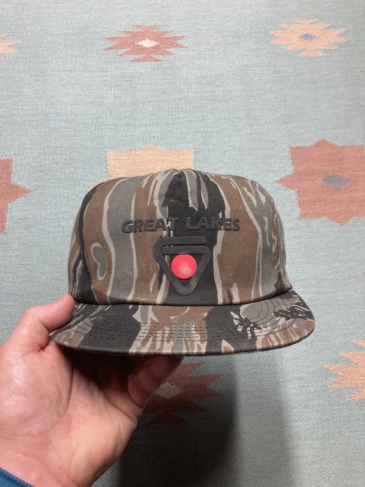 Vintage Vtg SnapBac hat camo k products tiger stripe Great Lakes USA Size ONE SIZE - 2 Thumbnail