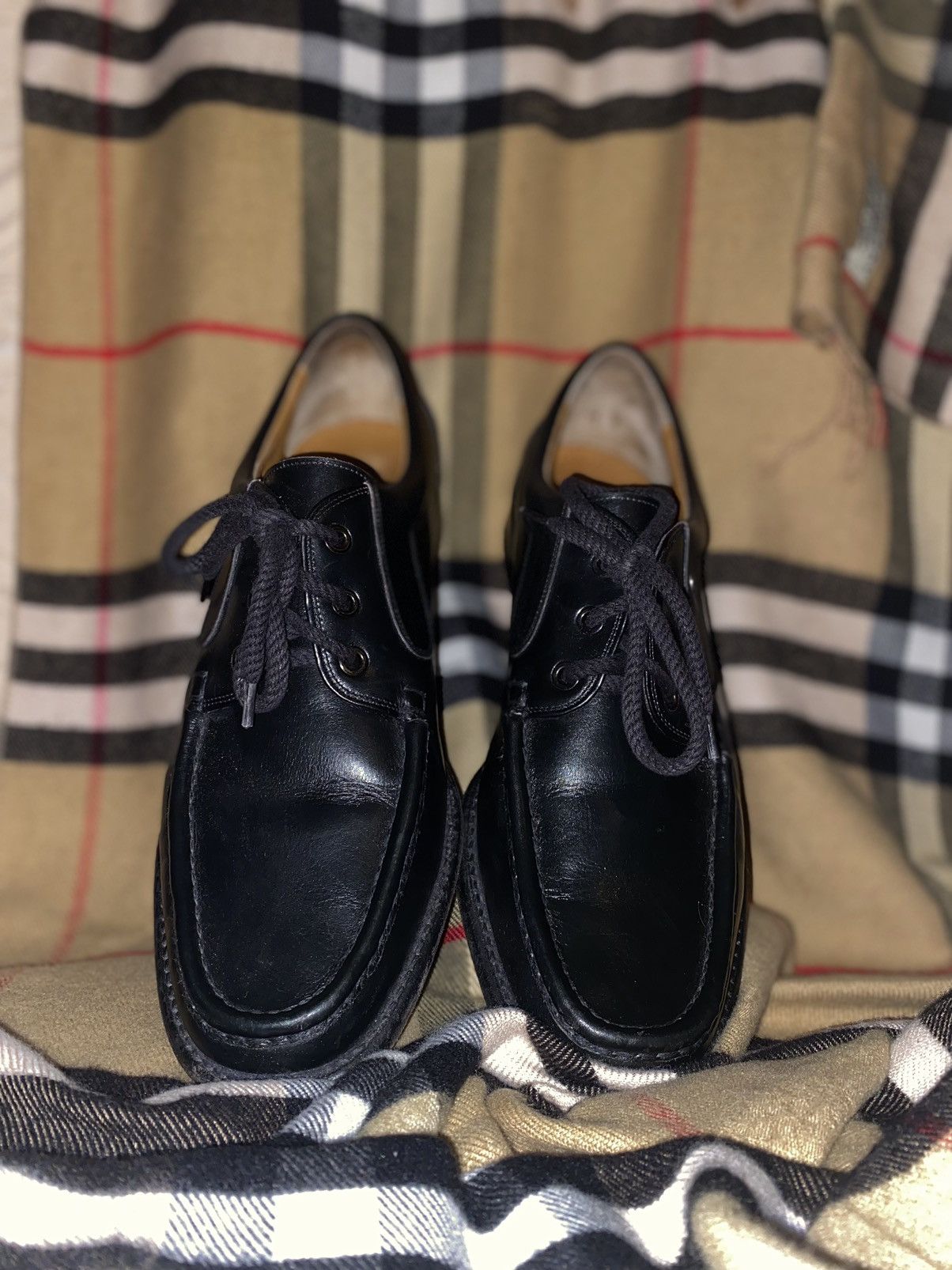Leather Rare Greve glossy Mohawk leather derby shoes boots Size US 9 / EU 42 - 4 Thumbnail