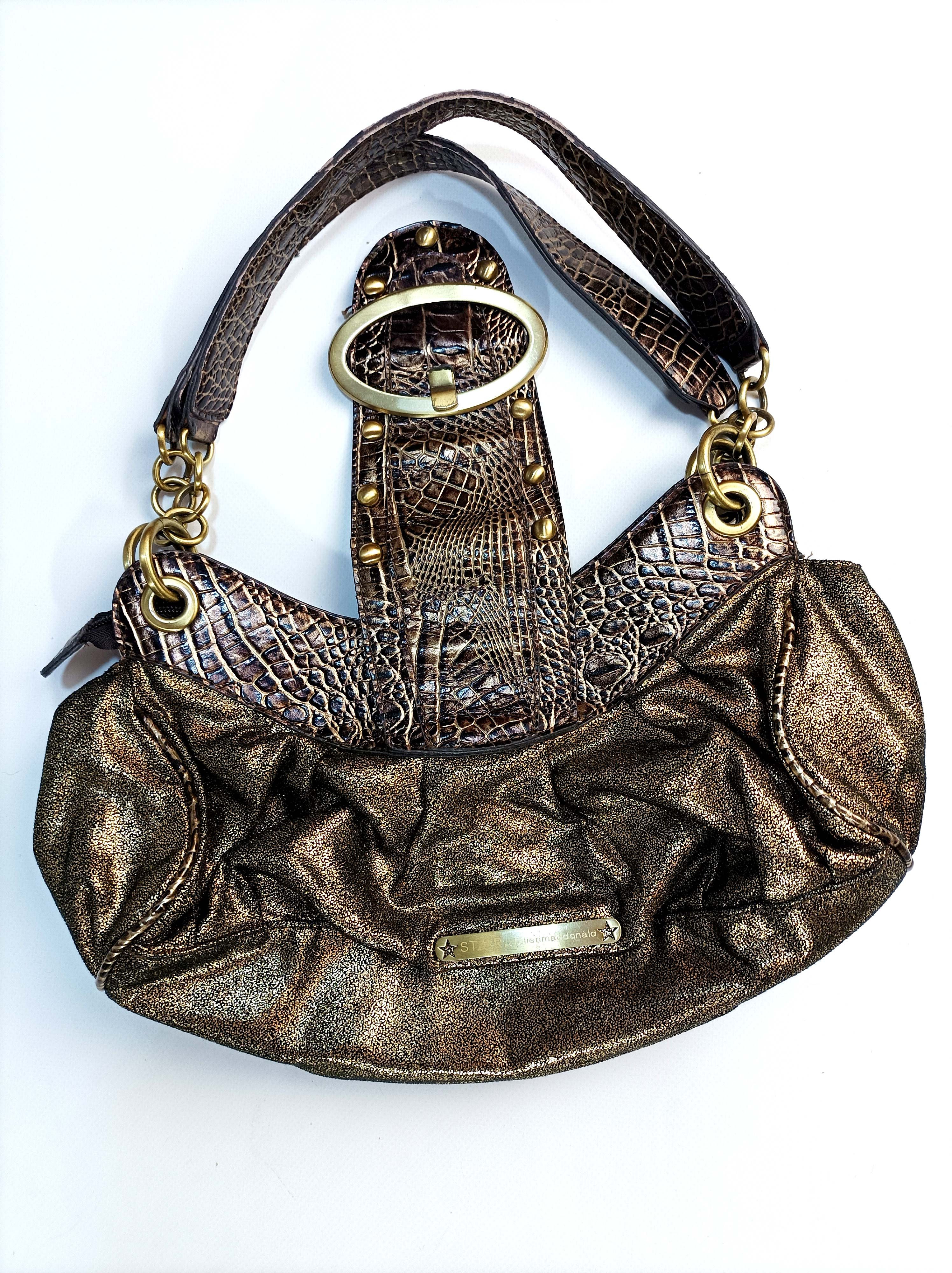 Guess STAR by Julien Macdonald Bronze Embossed Shoulder Handbag Size ONE SIZE - 4 Thumbnail