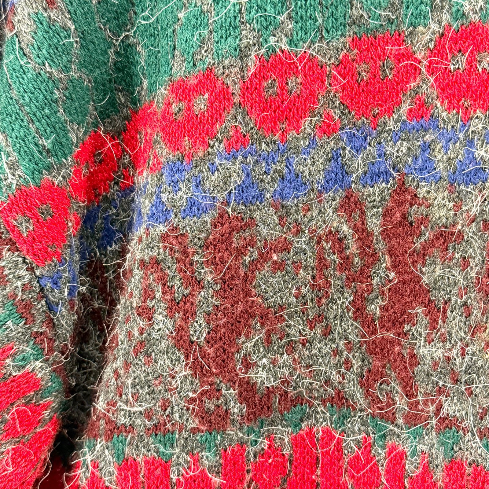 Vintage Vintage 80s Version Original Patterned Crewneck Sweater Size US L / EU 52-54 / 3 - 3 Thumbnail