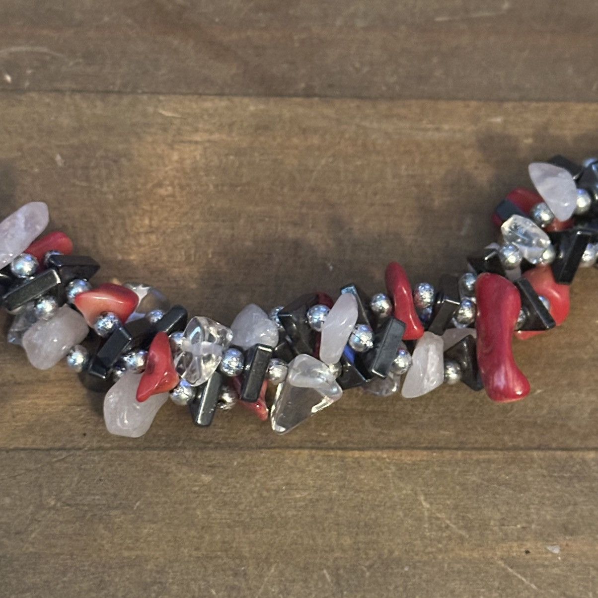 Other Hematite agate chip cluster necklace Size ONE SIZE - 3 Thumbnail
