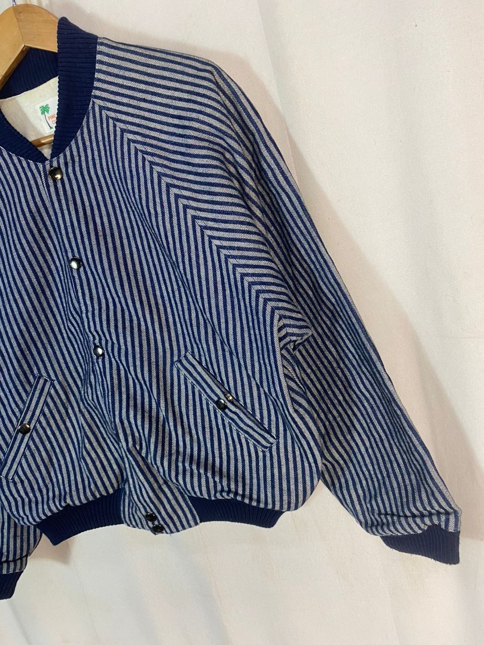 Japanese Brand × Vintage Vintage pineapple county stripe denim snap button jacket Size US M / EU 48-50 / 2 - 5 Thumbnail
