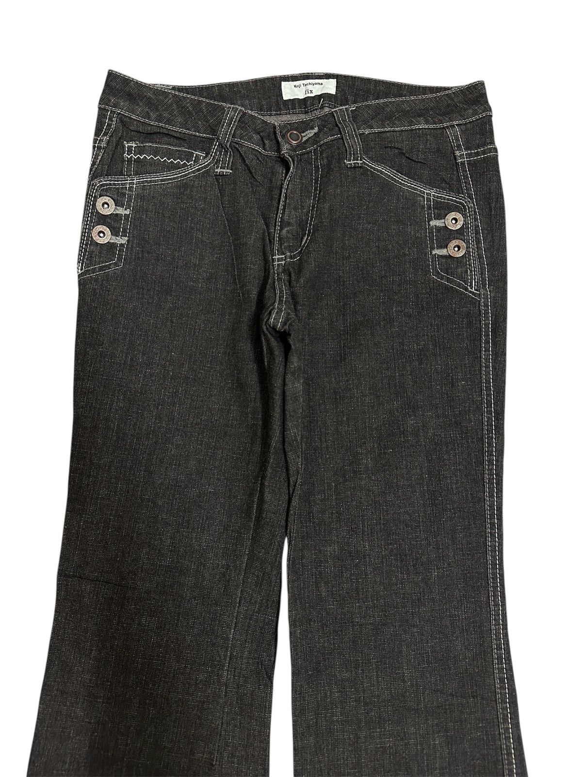 Japanese Brand × Yohji Yamamoto KOJI TACHIYAMA Flare Jeans Size US 29 - 3 Thumbnail
