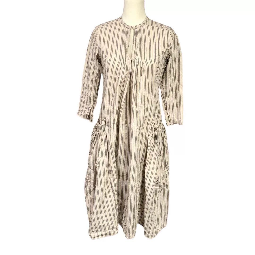 Kapital Vintage Striped Cotton Linen Dress Size S / US 4 / IT 40 - 1 Thumbnail