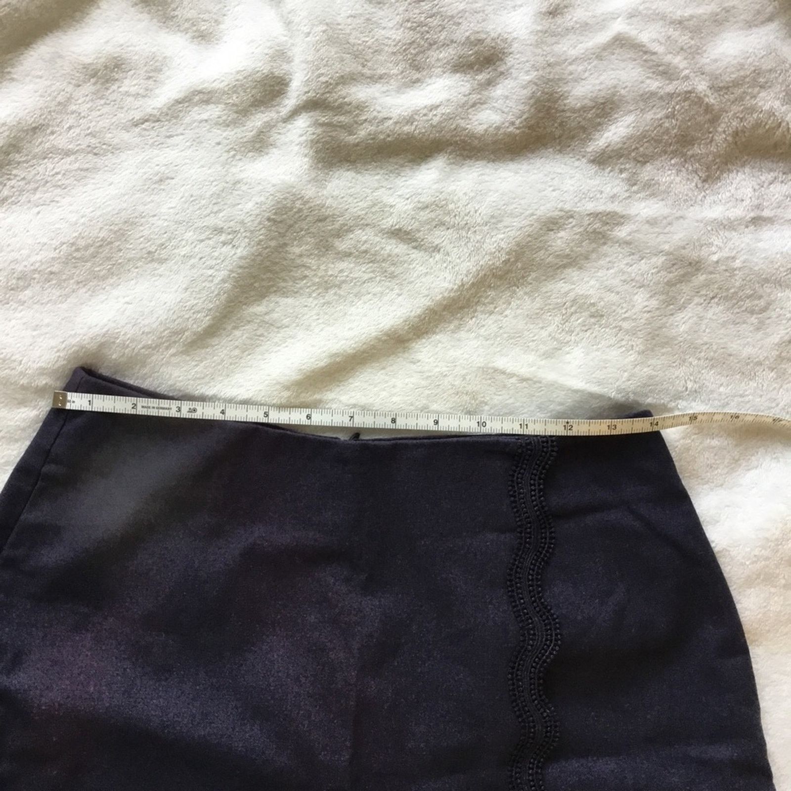 Other Love Bonito Navy Blue Linen Scallop Skorts Size 28" / US 6 / IT 42 - 12 Thumbnail