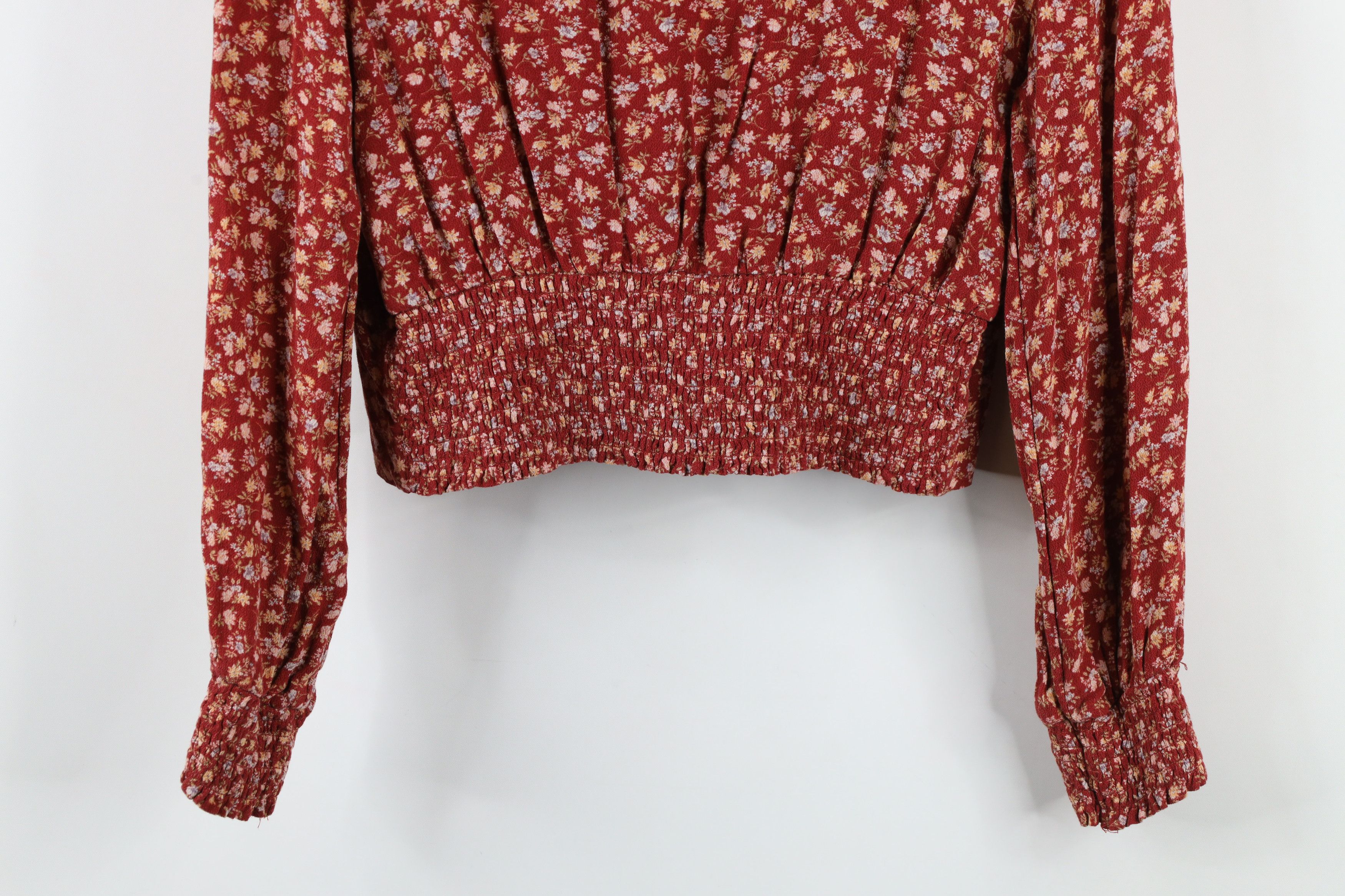 American Eagle Outfitters × Vintage Vintage Y2K American Eagle Outfitters Flower Cropped Shirt Size M / US 6-8 / IT 42-44 - 11 Thumbnail
