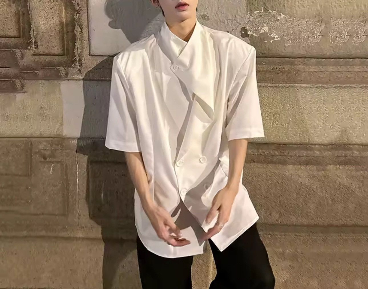 Other Casual Designer Irregular Loose Korean Style Shirt Size US M / EU 48-50 / 2 - 1 Thumbnail