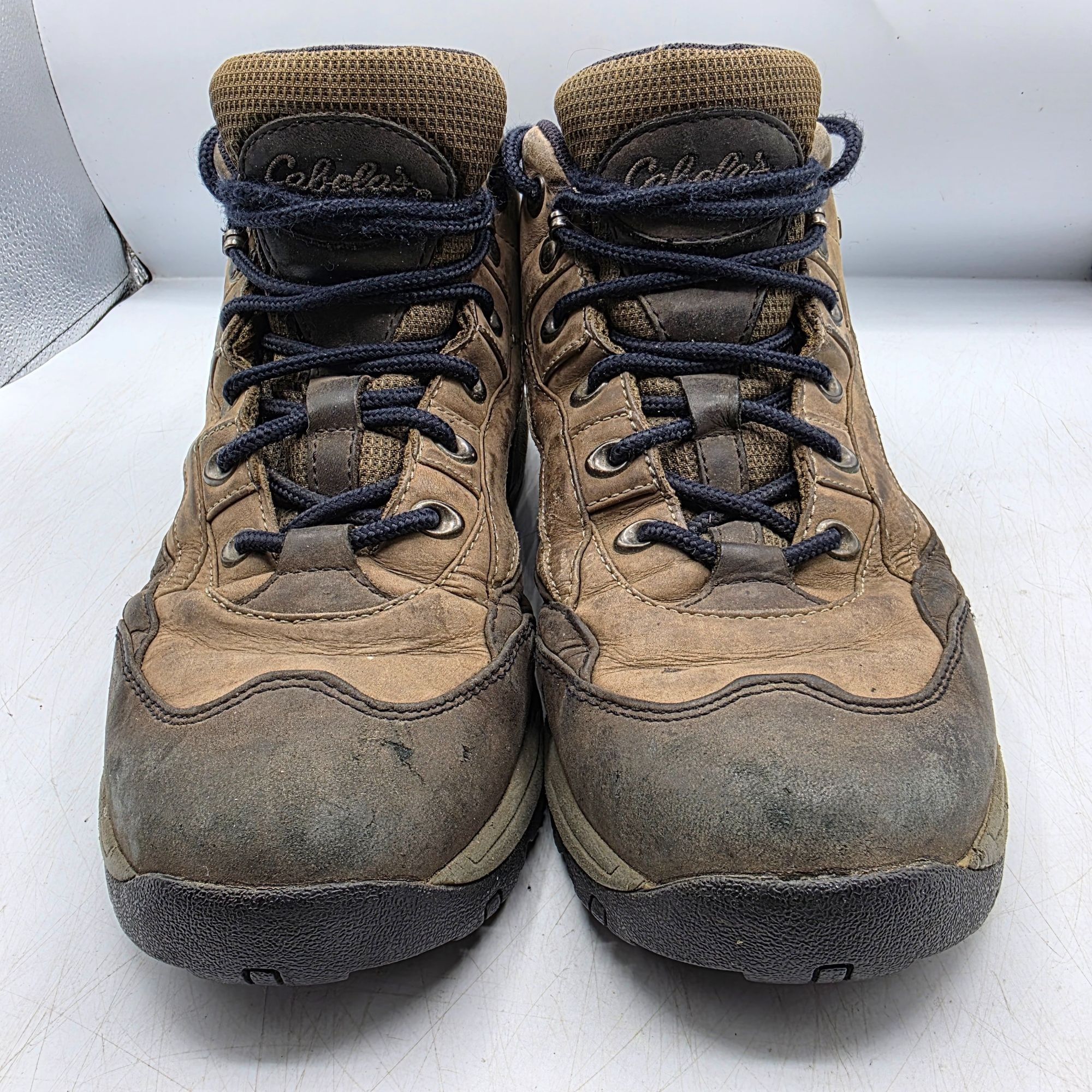 Cabelas Cabelas Mens Size 10 B Brown Waterproof Leather Hiking Boots Size US 10 / EU 43 - 13 Thumbnail