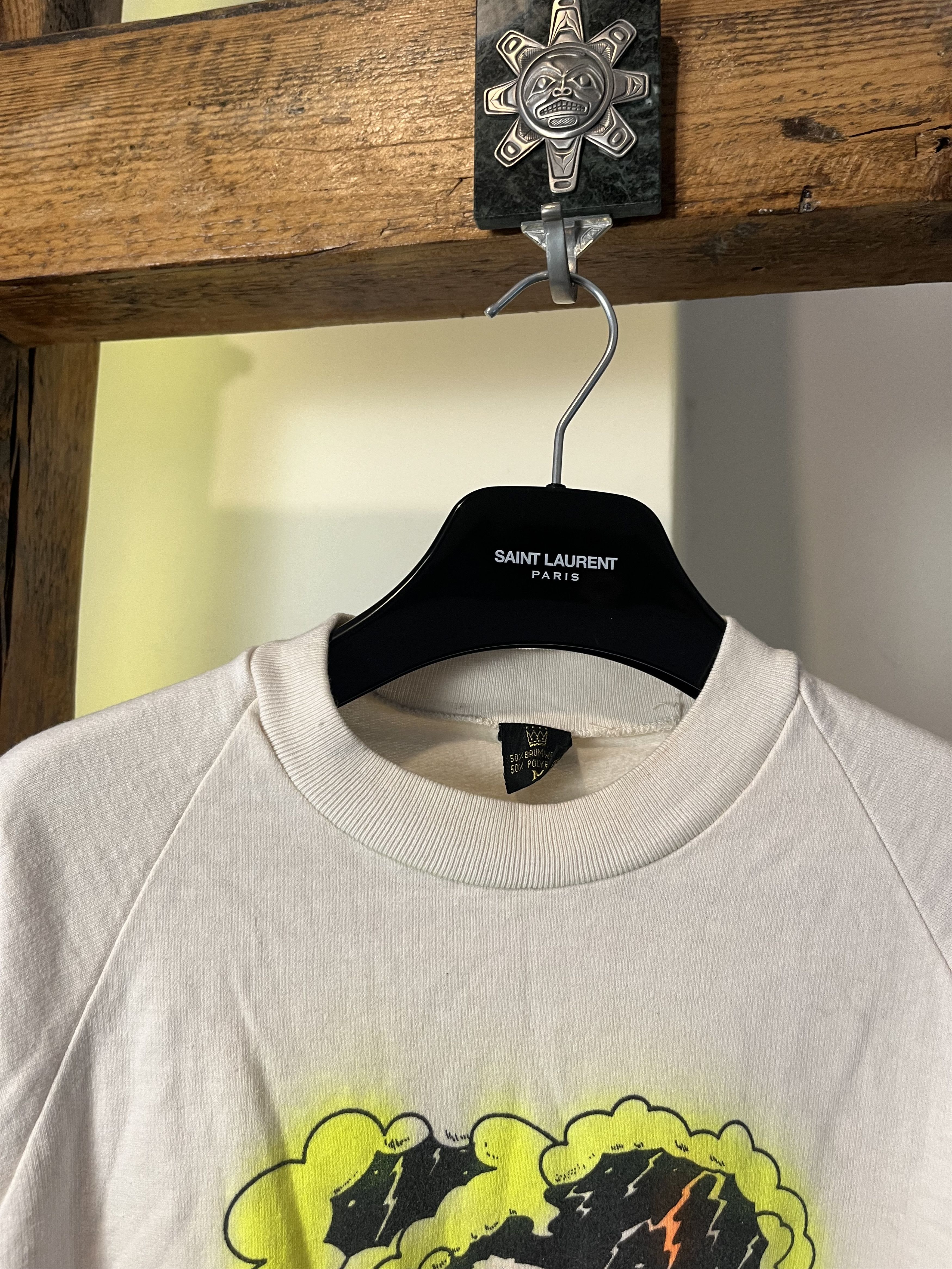 Vintage 80s Weed 420 God And On The Seventh Day Crewneck Size US M / EU 48-50 / 2 - 5 Thumbnail