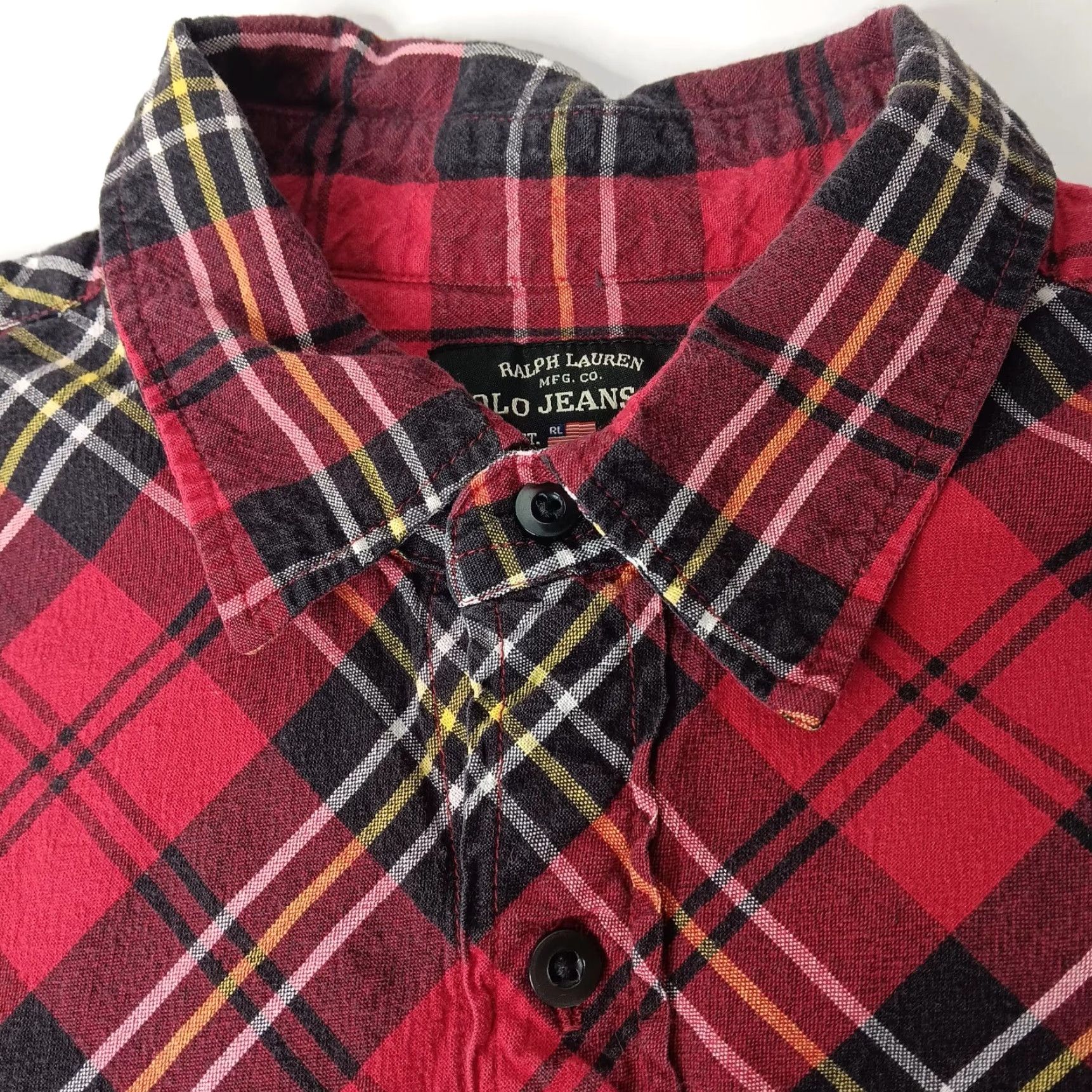 Polo Ralph Lauren VINTAGE Polo Ralph Lauren Shirt Large Red Plaid Button-Up Cotton Preppy Casual Mens Size US L / EU 52-54 / 3 - 7 Thumbnail