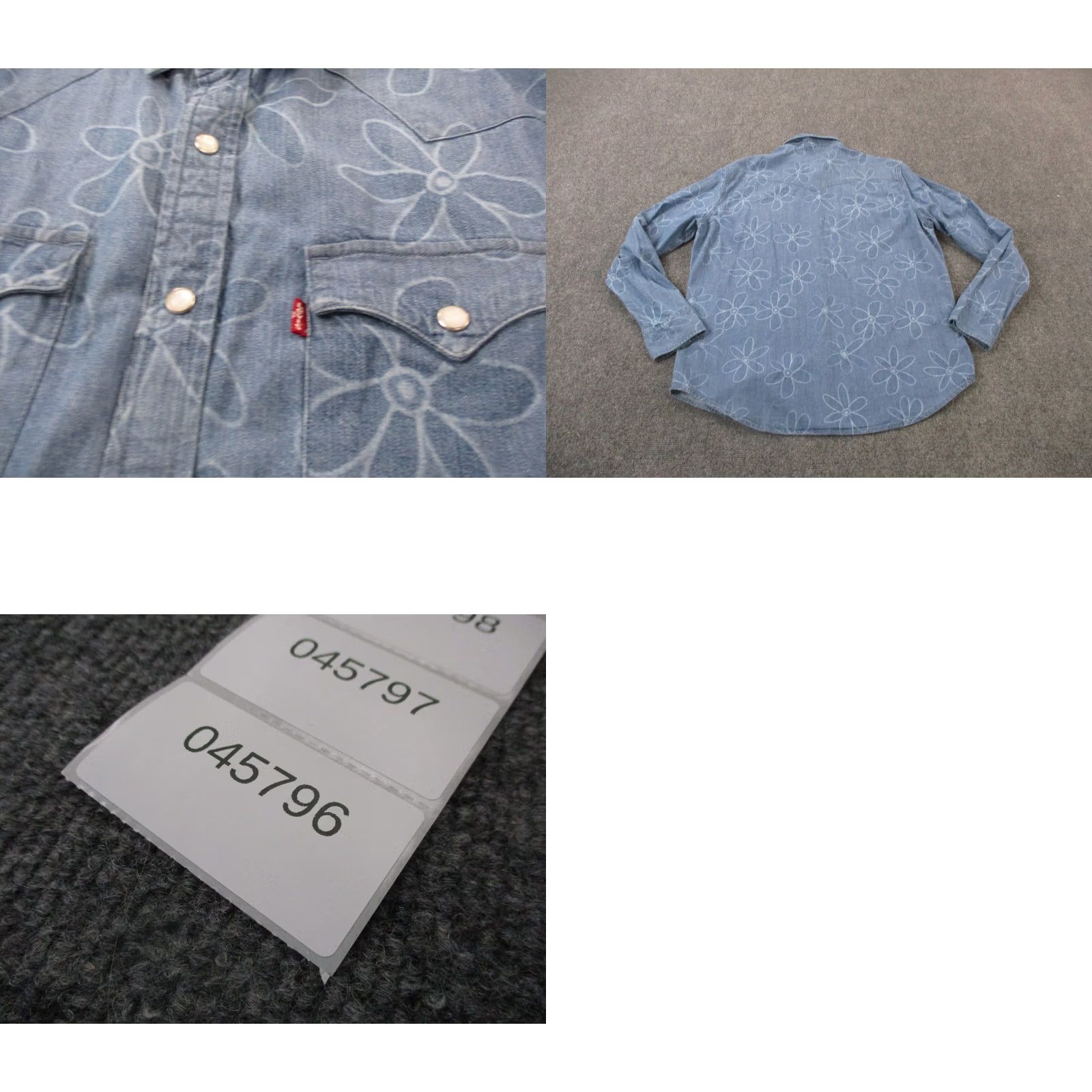 Levi's Levi's Shirt Mens L Floral Chambray Western Pearl Snap Button-Up Outdoor Size US L / EU 52-54 / 3 - 8 Thumbnail