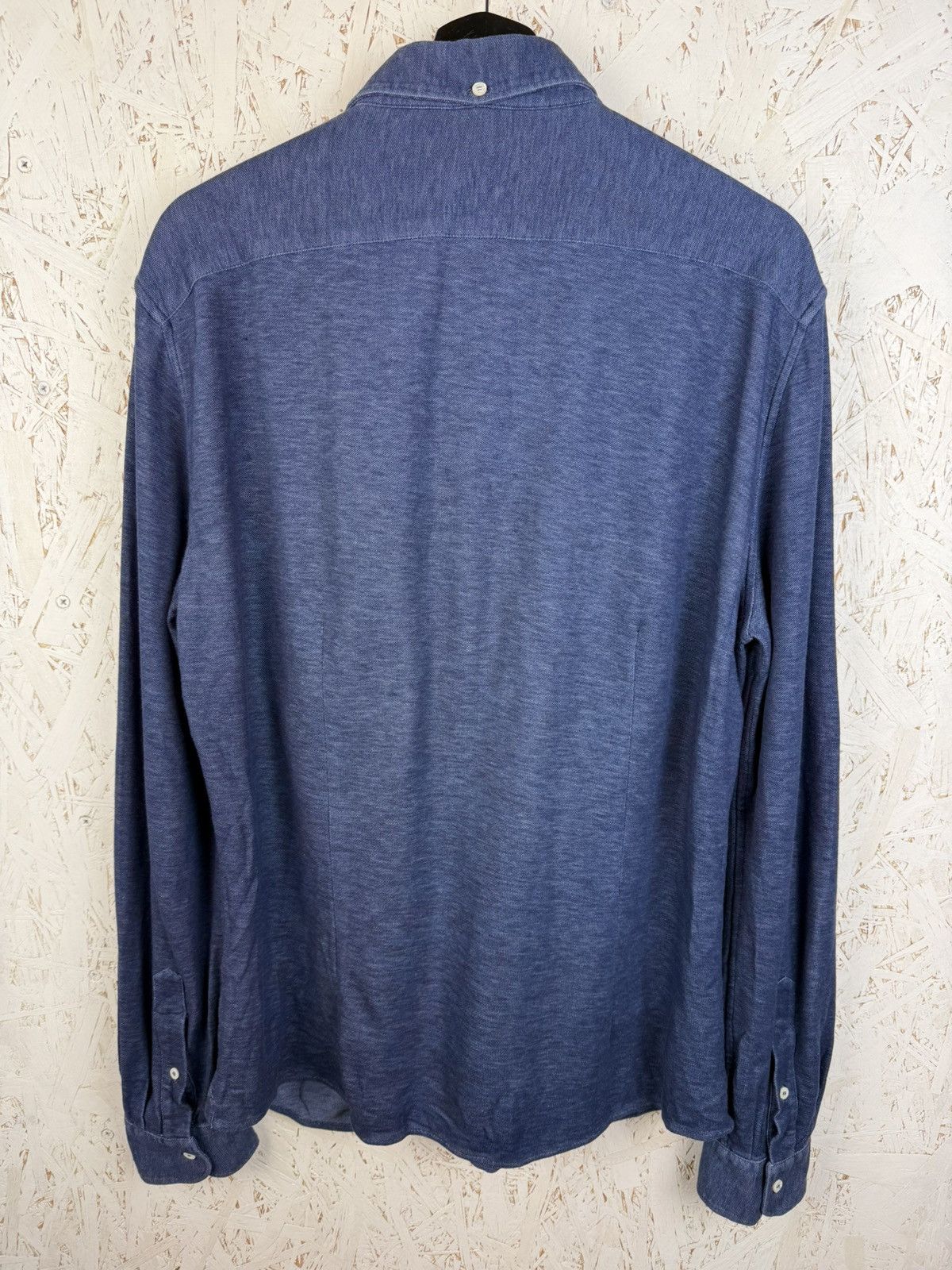 Brunello Cucinelli Brunello Cucinelli Blue Leisure Fit Cotton Long Sleeve Shirt Size US L / EU 52-54 / 3 - 4 Thumbnail