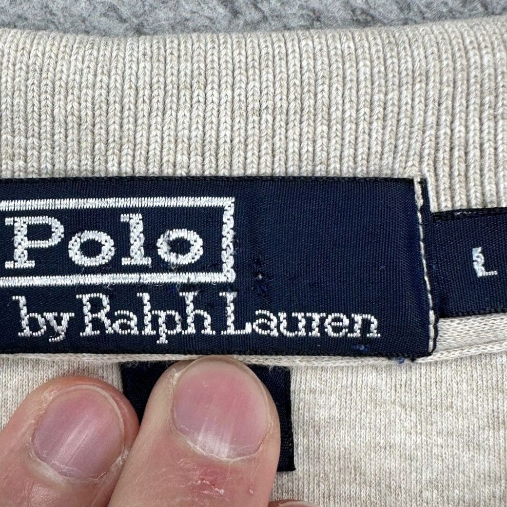 Polo Ralph Lauren VINTAGE Polo Ralph Lauren Polo Shirt Mens Large Beige 100% Cotton Pony Short Sleeve Rugby Size US L / EU 52-54 / 3 - 4 Thumbnail